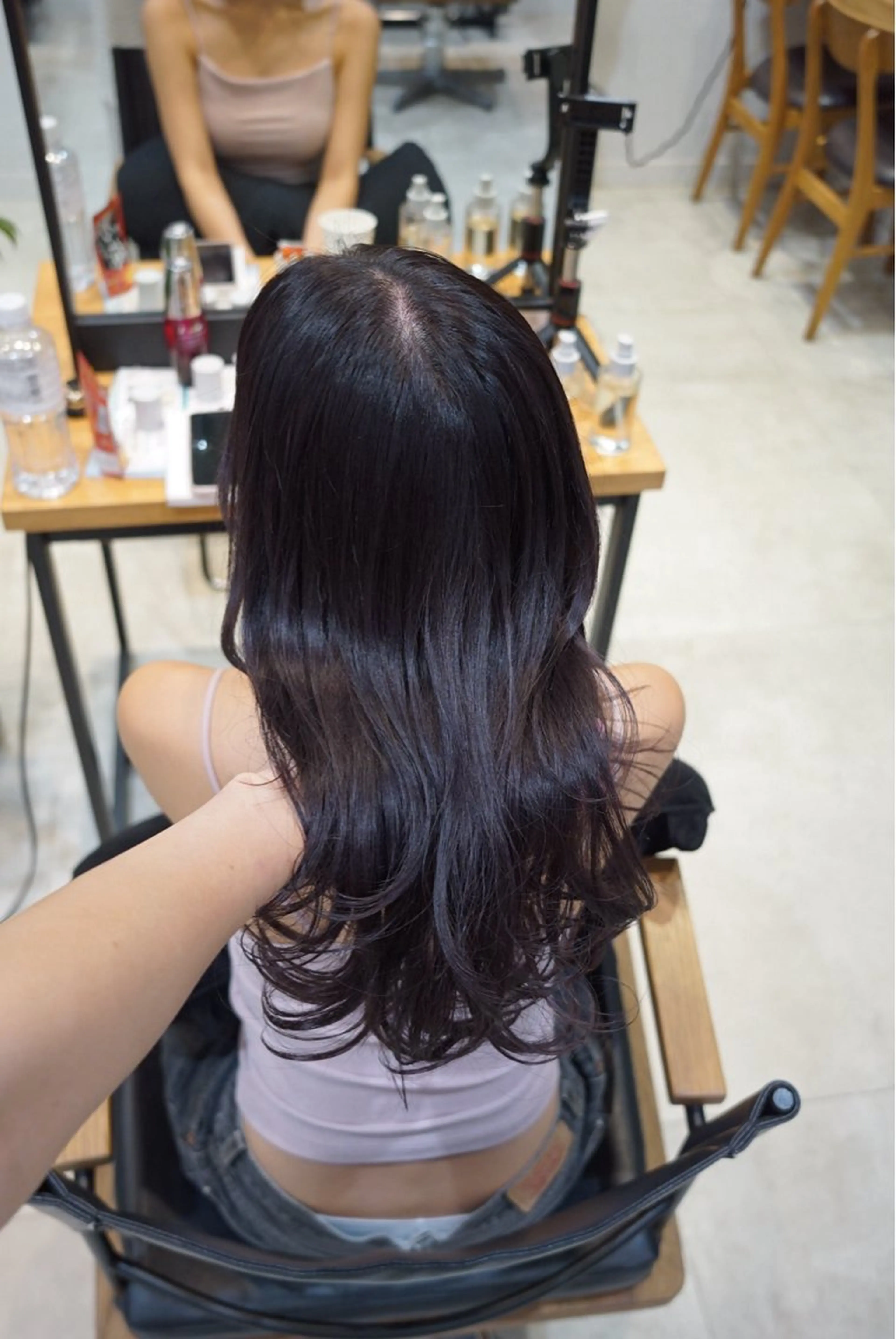 セミロング カラー ケアカラー 産休中です 艶カラー♡オカのヘアスタイル