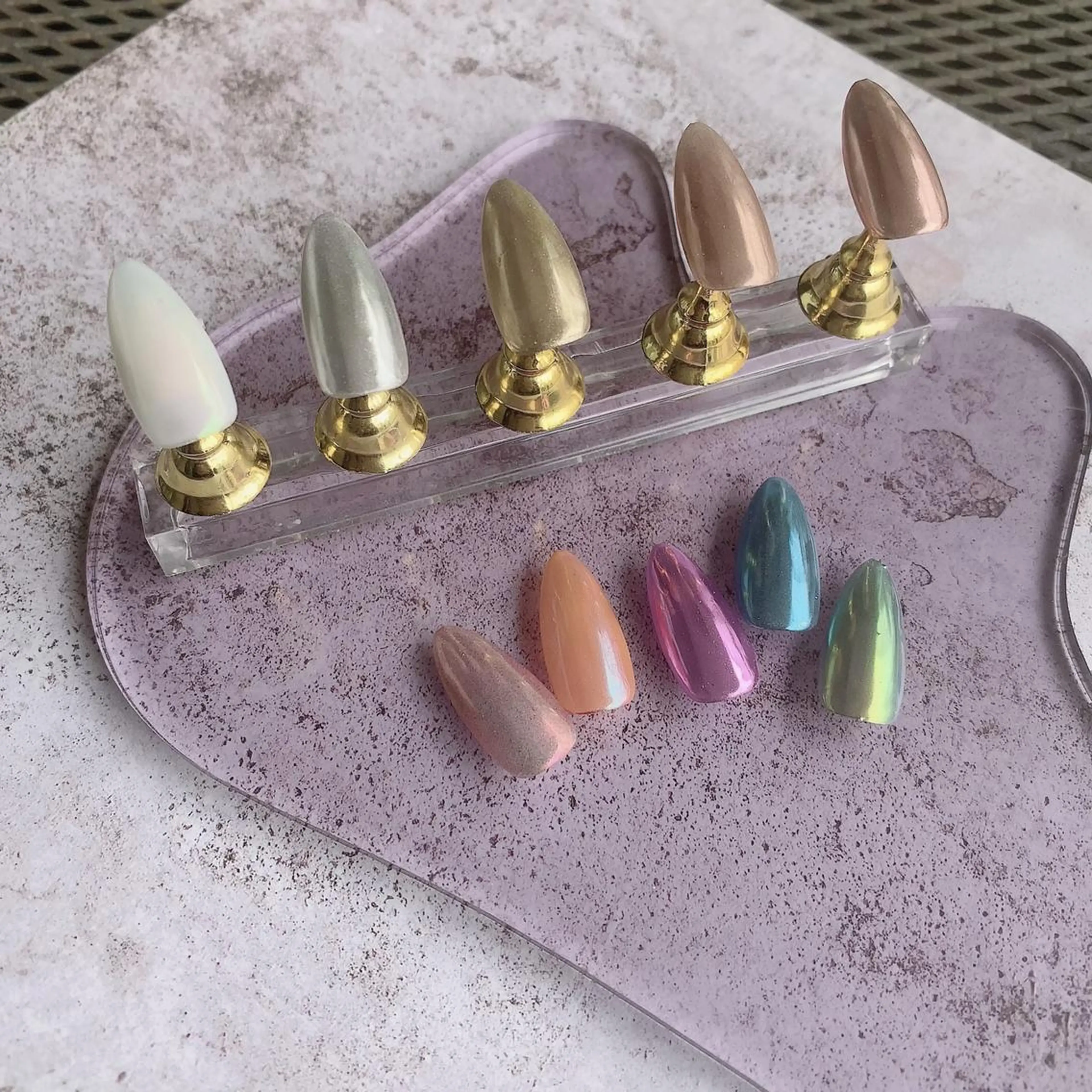 ネイル フットネイル マグネットネイル ミラーネイル フットネイル atelier -02tsuboのネイルデザイン