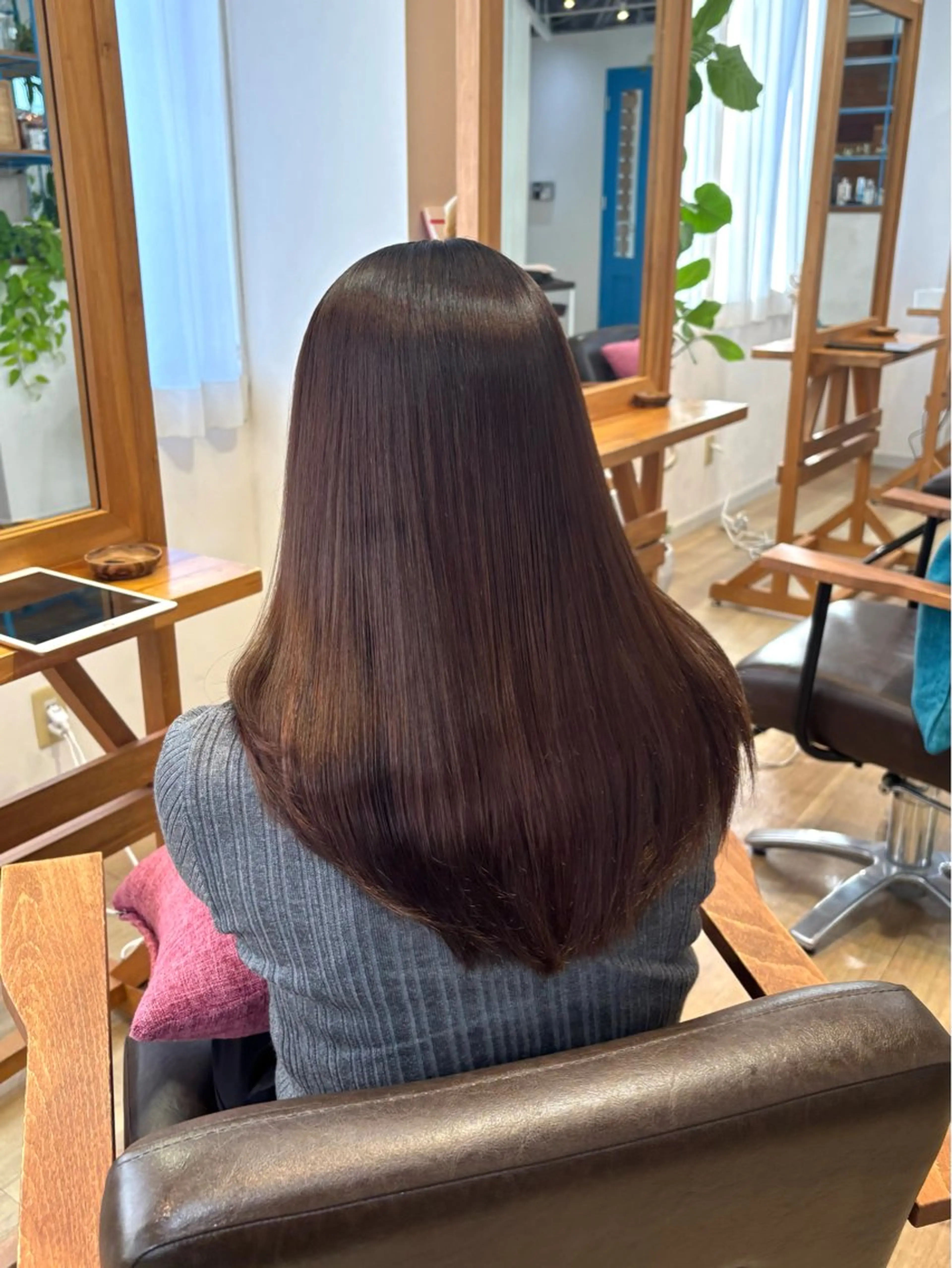 ロング パーマ 縮毛矯正 カット 縮毛矯正 RINNO🌷/艶髪 /髪質改善/艶カラーのヘアスタイル