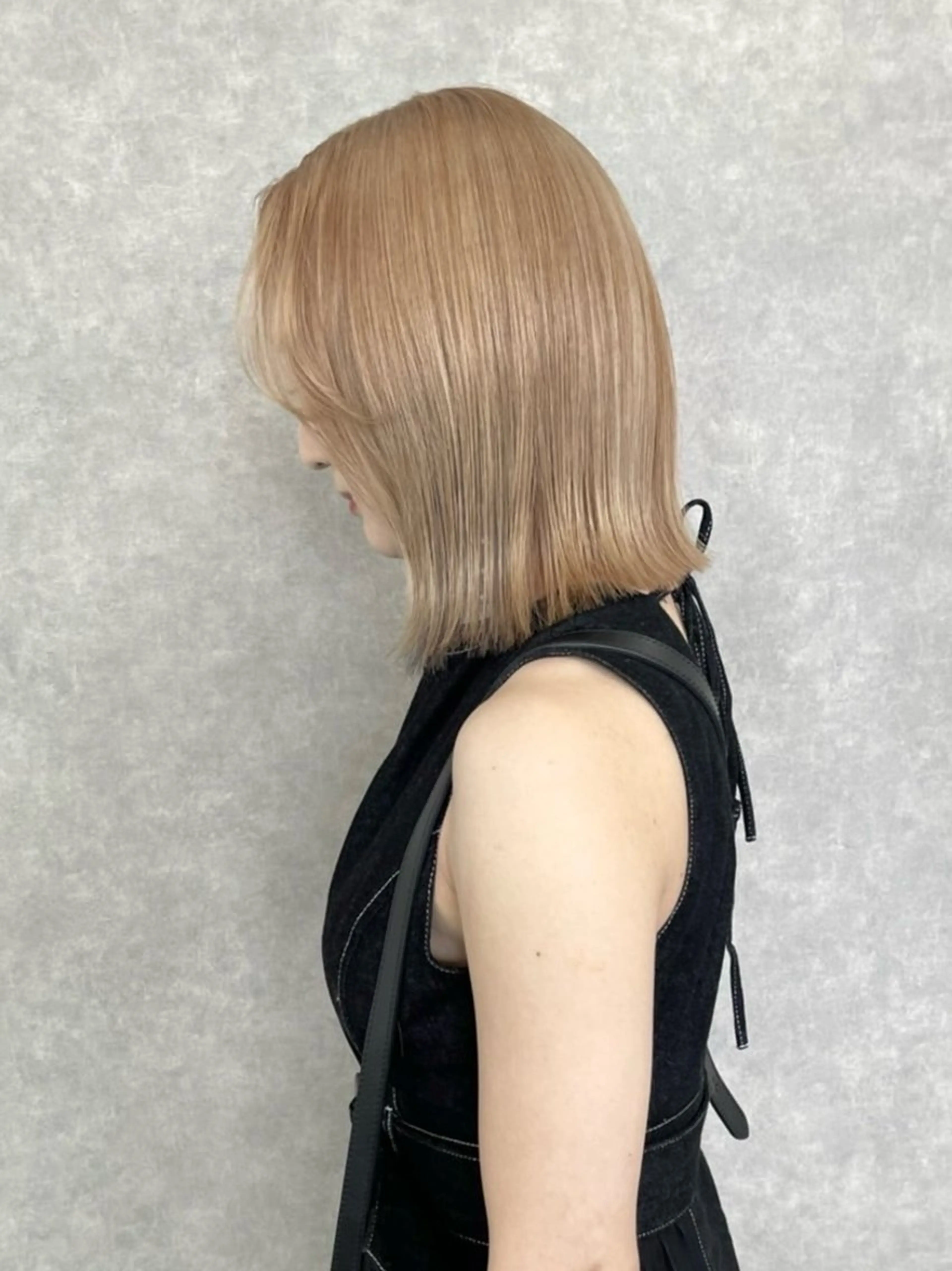 ミディアム カラー ブロンド 韓国風ヘア ヘアカラー 成城美容室 YOSHIMURAのヘアスタイル