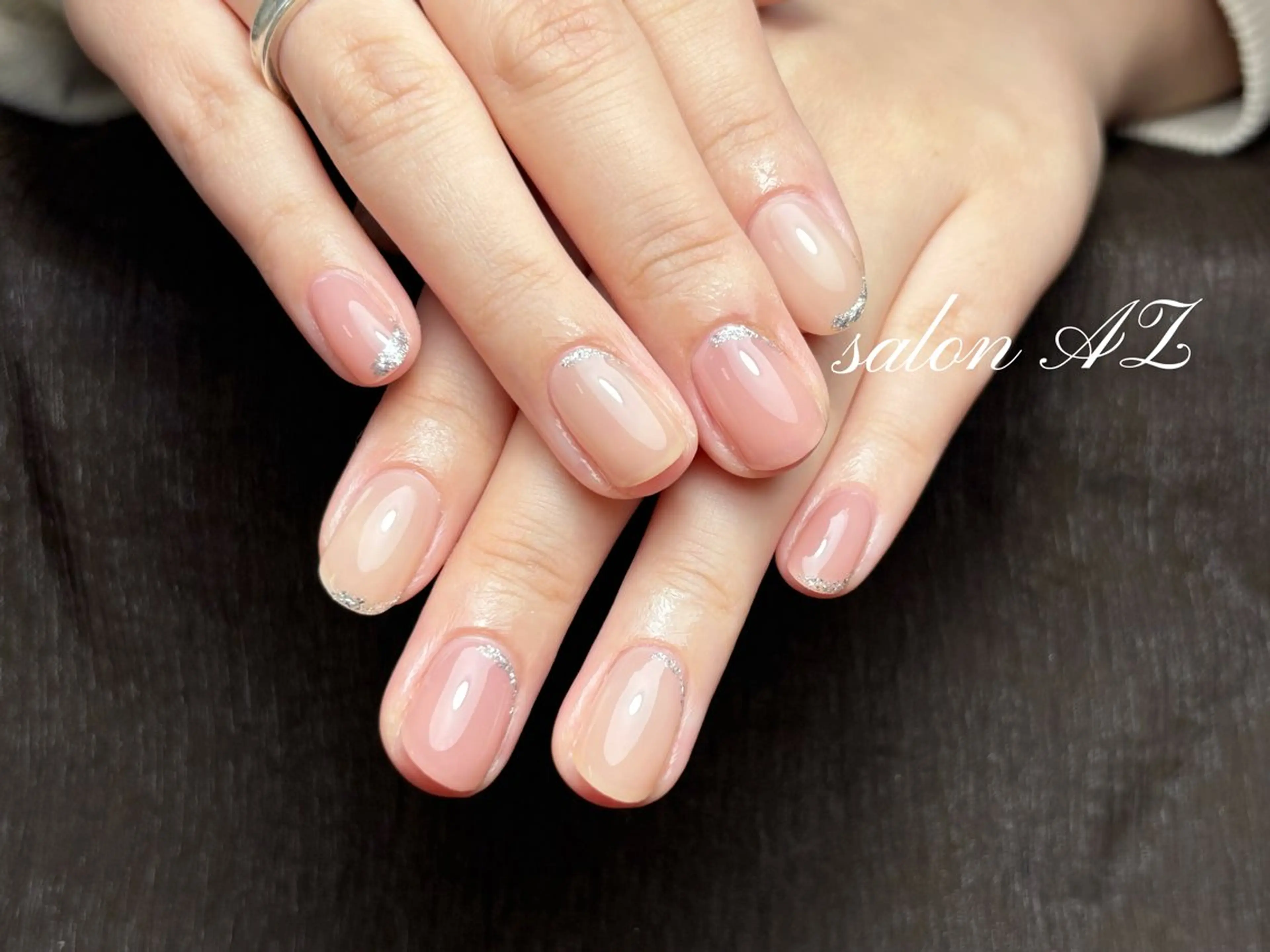 ネイル 桜ネイル 長さ出し フットネイル フレンチネイル ジェルネイル salon AZのネイルデザイン