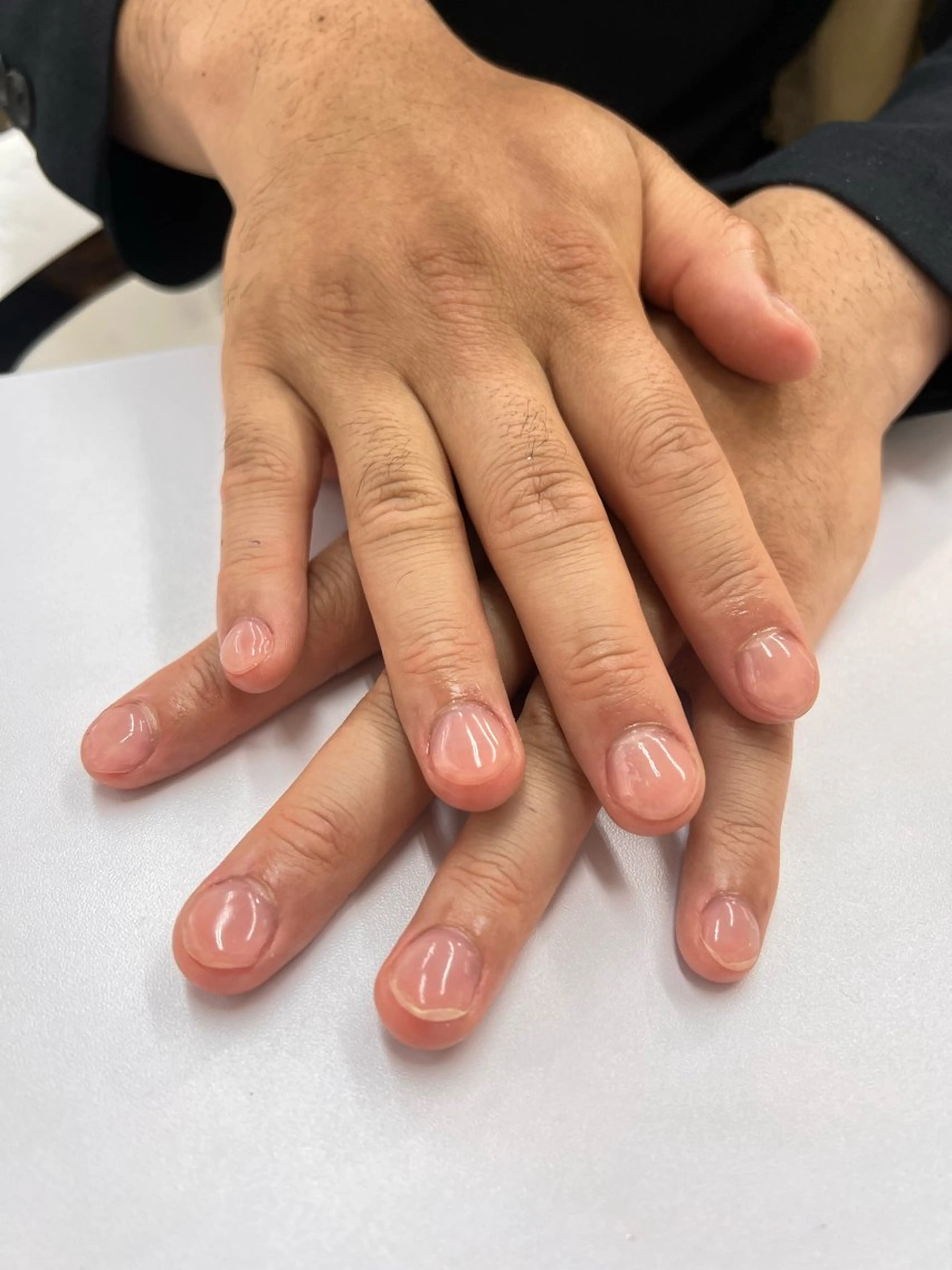 メンズ ネイル クリアネイル メンズネイル 松吉 香津稀のネイルデザイン