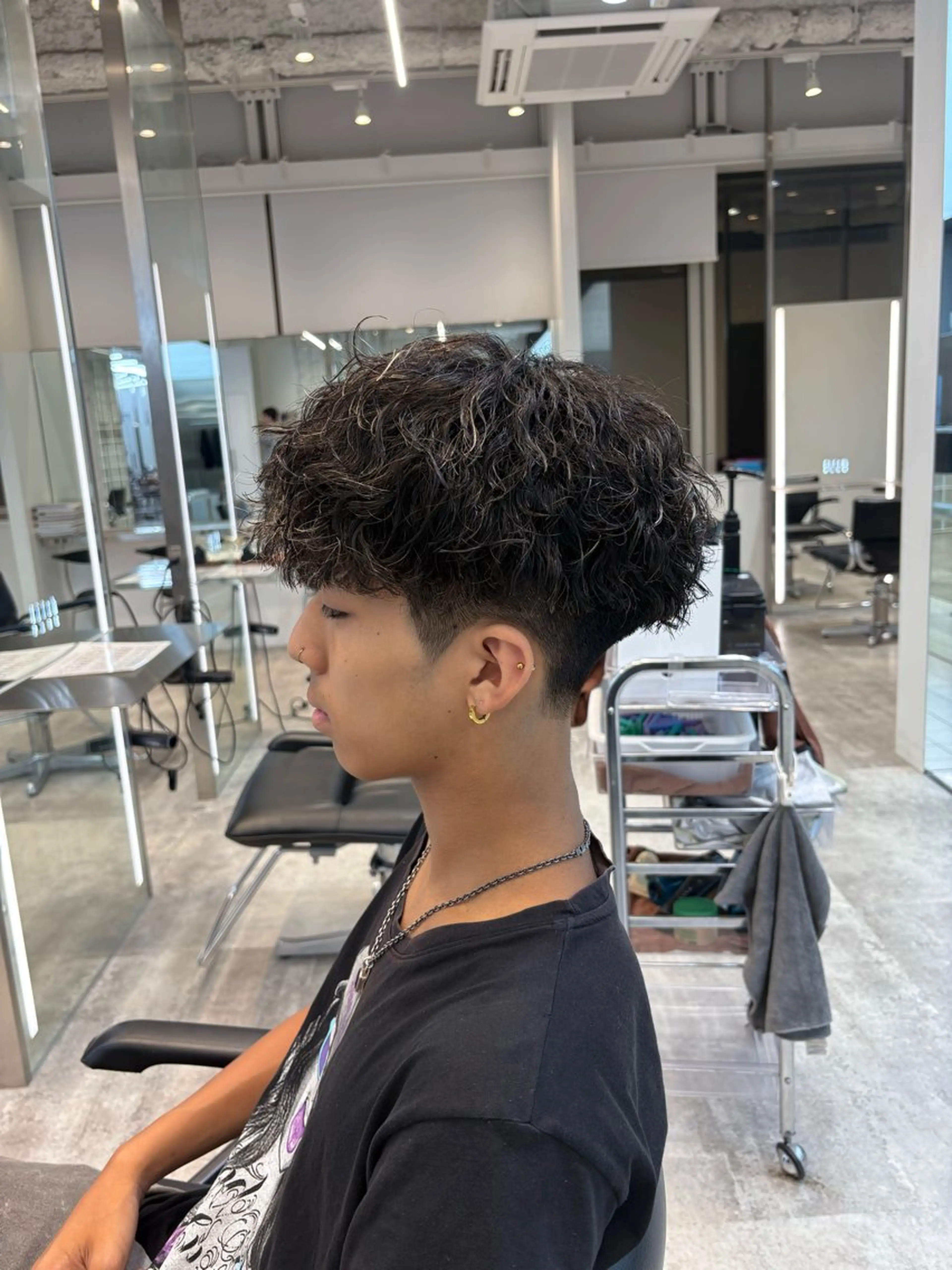 ショート パーマ メンズパーマ特化 園田　楓莉のヘアスタイル