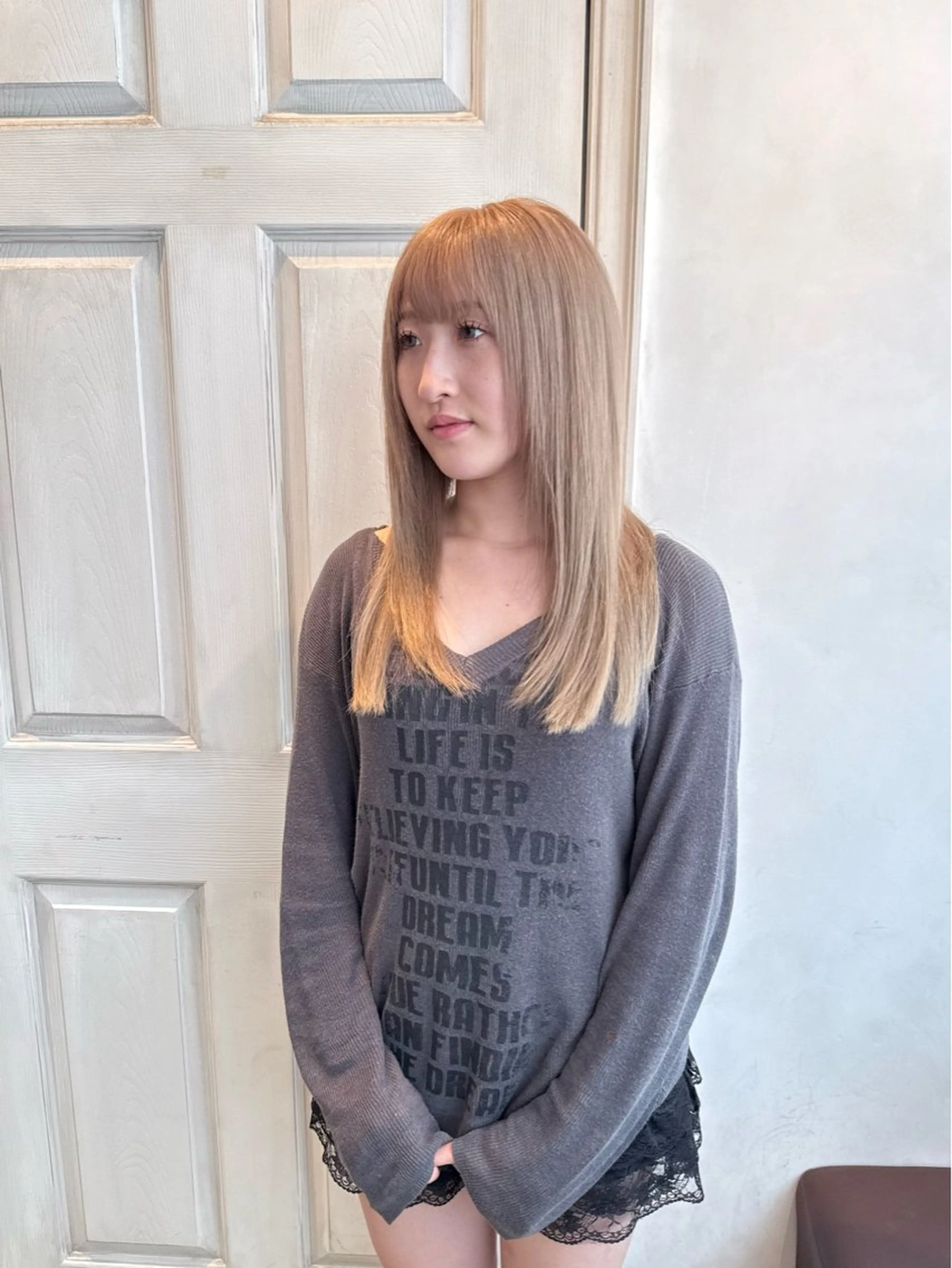 ロング ヘアカラー トリートメント 千 田のヘアスタイル