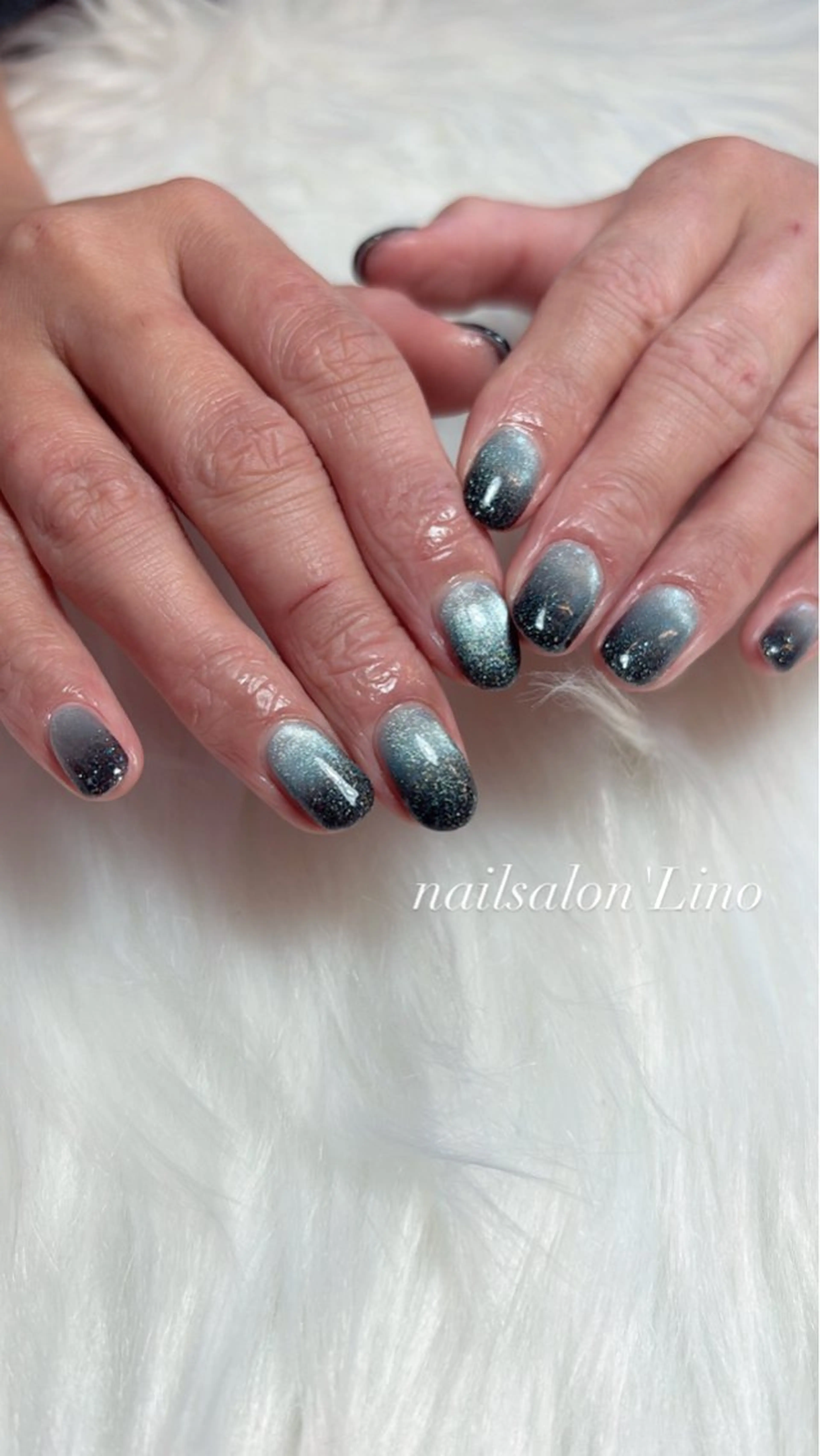 ネイル フラッシュネイル グラデーション マグネットネイル ハンドネイル Lino𓂃⟡.· Chizuruのネイルデザイン