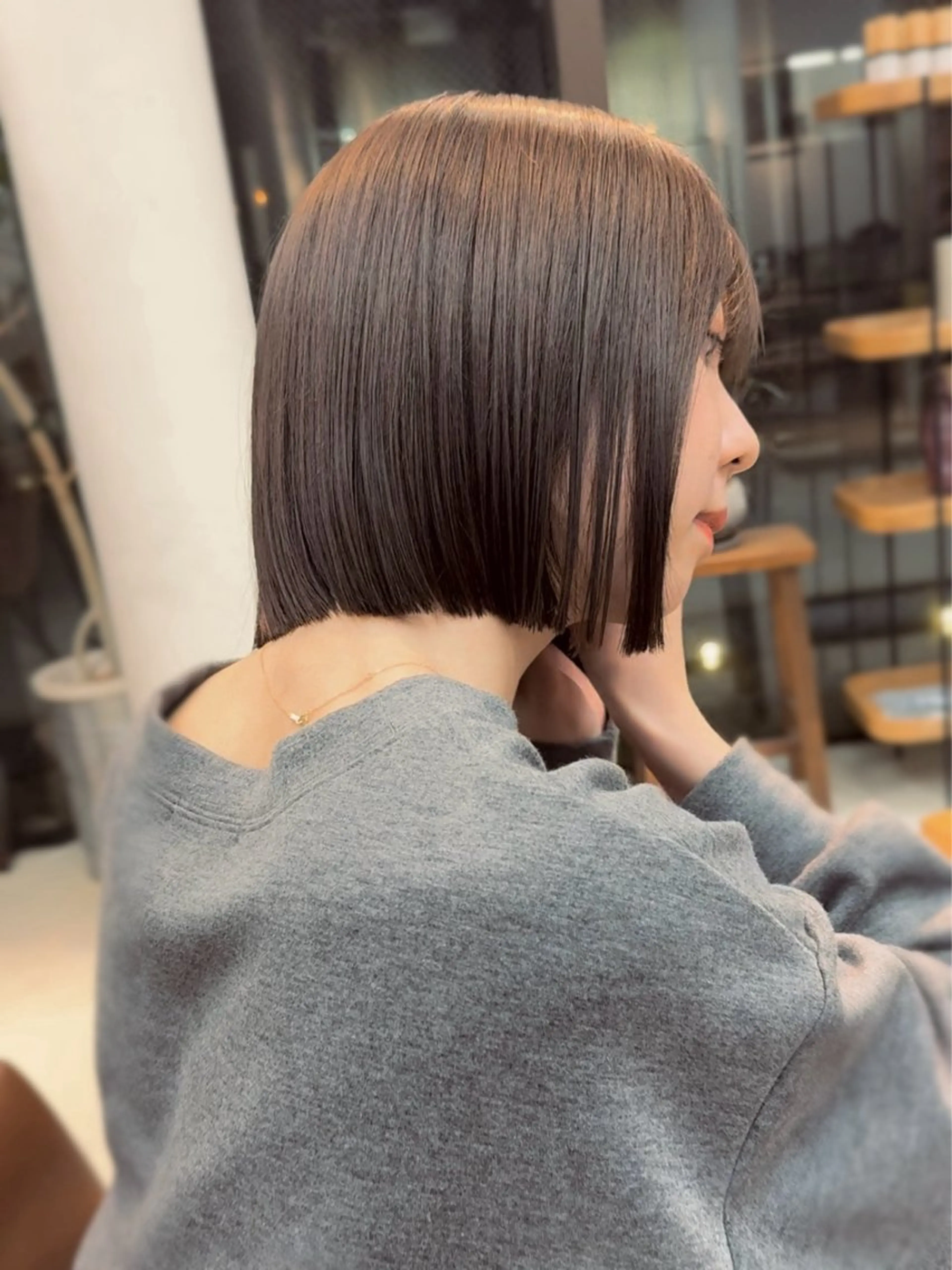 ミディアム カラー ボブ カット ヘアカラー トリートメント mee.表参道所属・ボブ/ショート /パーマ/shinのヘアスタイル