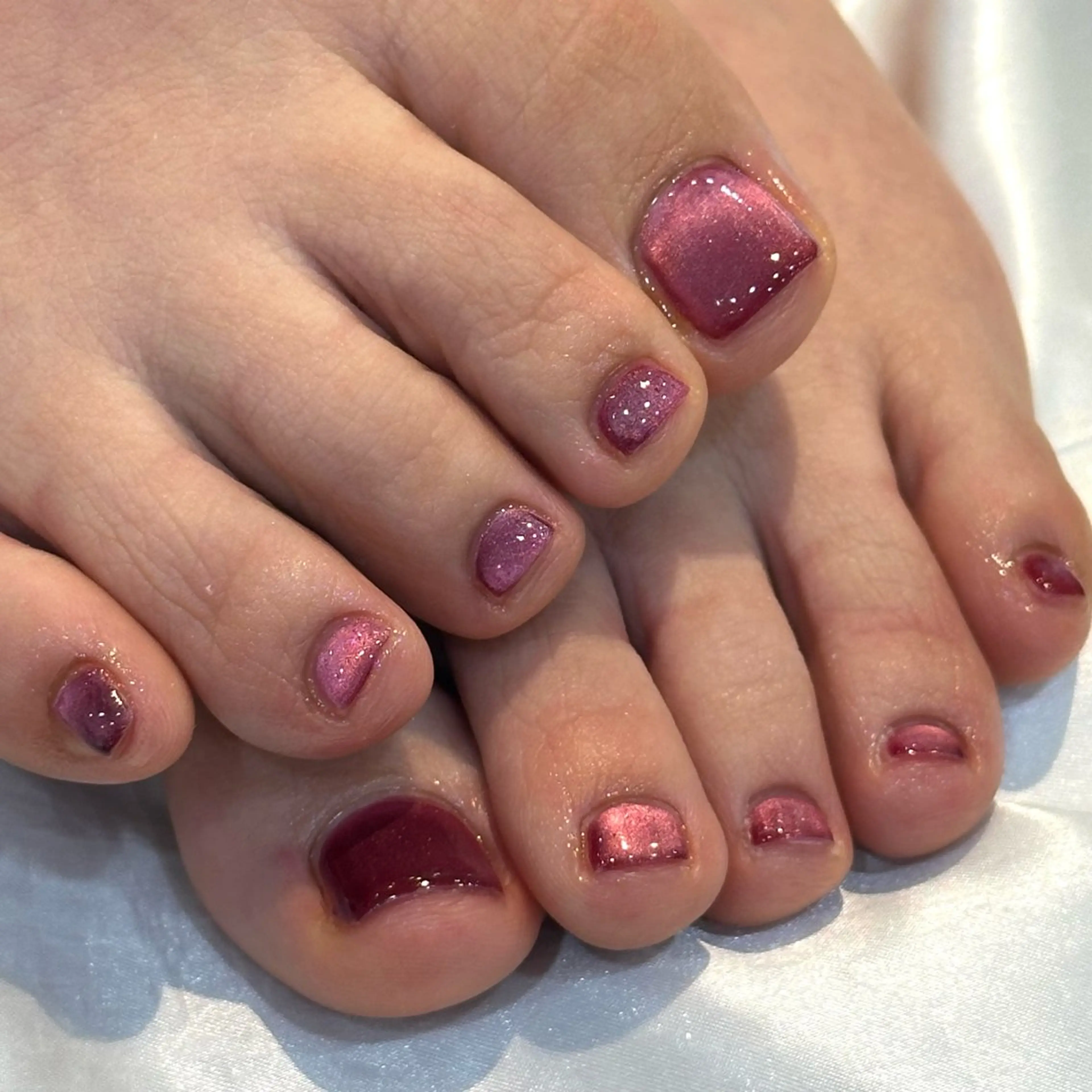 ネイル ボルドー マグネットネイル Ray nail natsu🎀のネイルデザイン