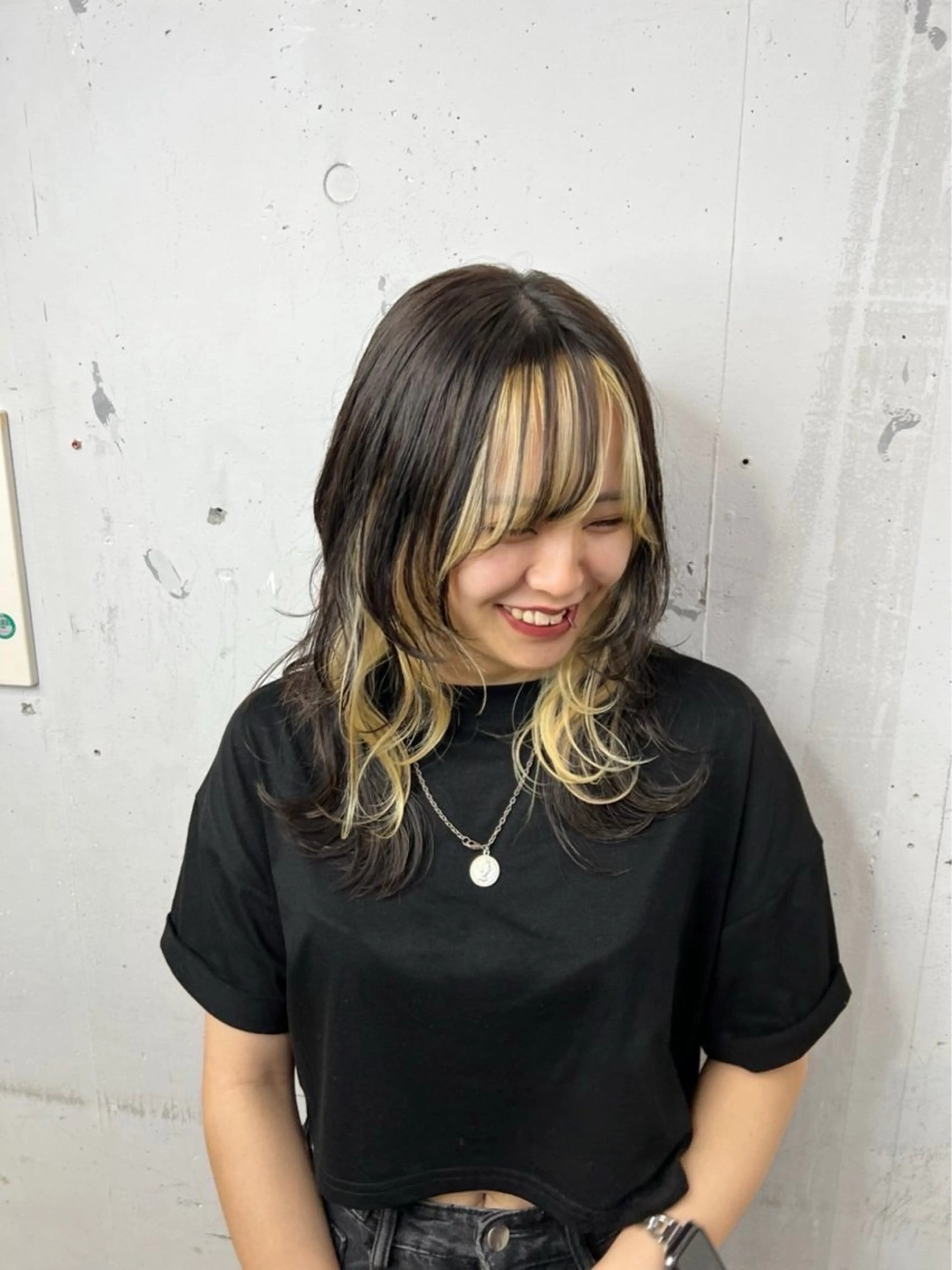 ミディアム カラー ヘアアレンジ ヘアカラー トリートメント 海外/ハイトーン🪽 ☯️ami☯️のヘアスタイル