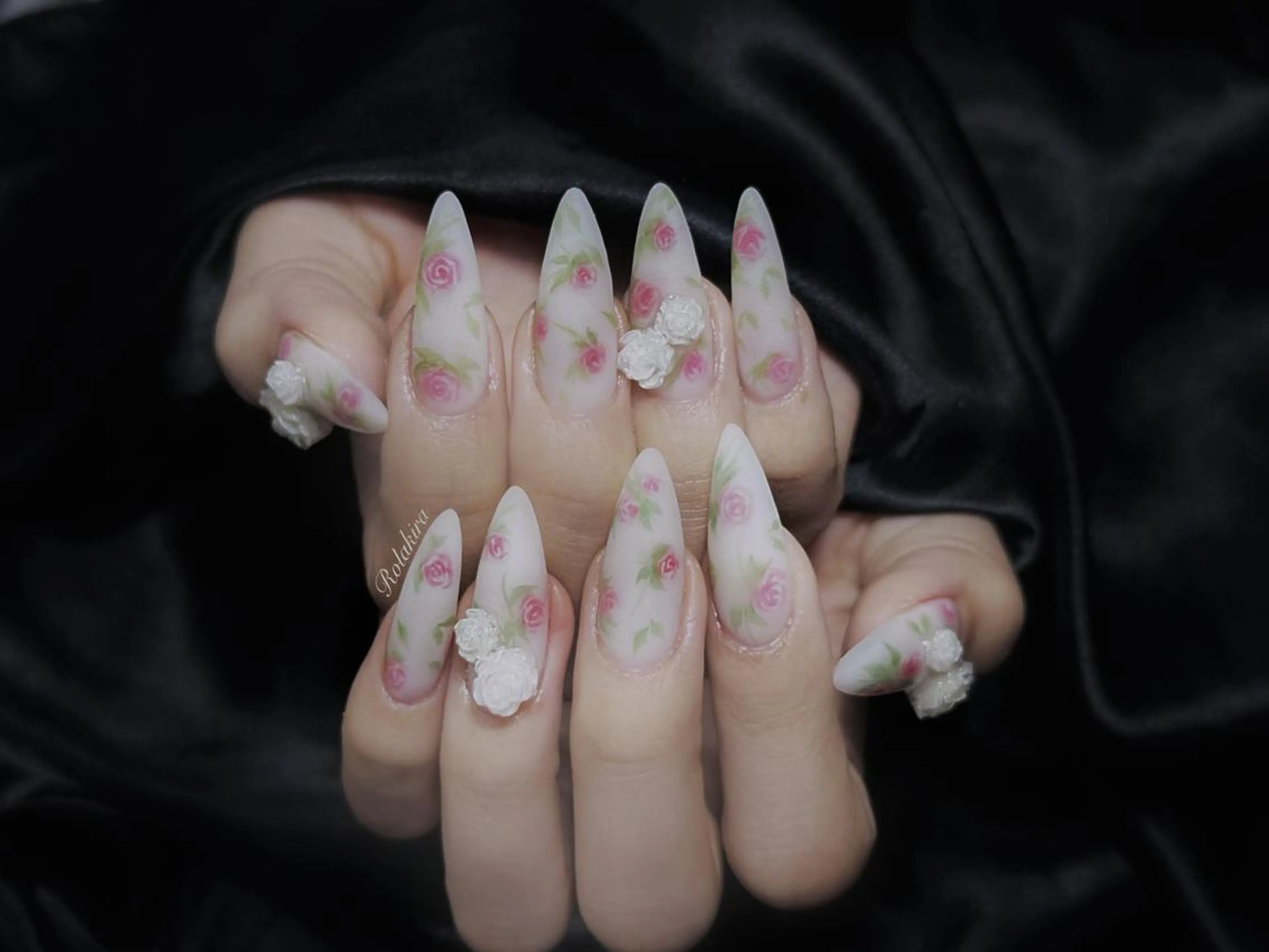 ネイル チークネイル 長さ出し フレンチネイル ジェルネイル 韓国ネイル ハンドネイル Rola kira ゆめのネイルデザイン