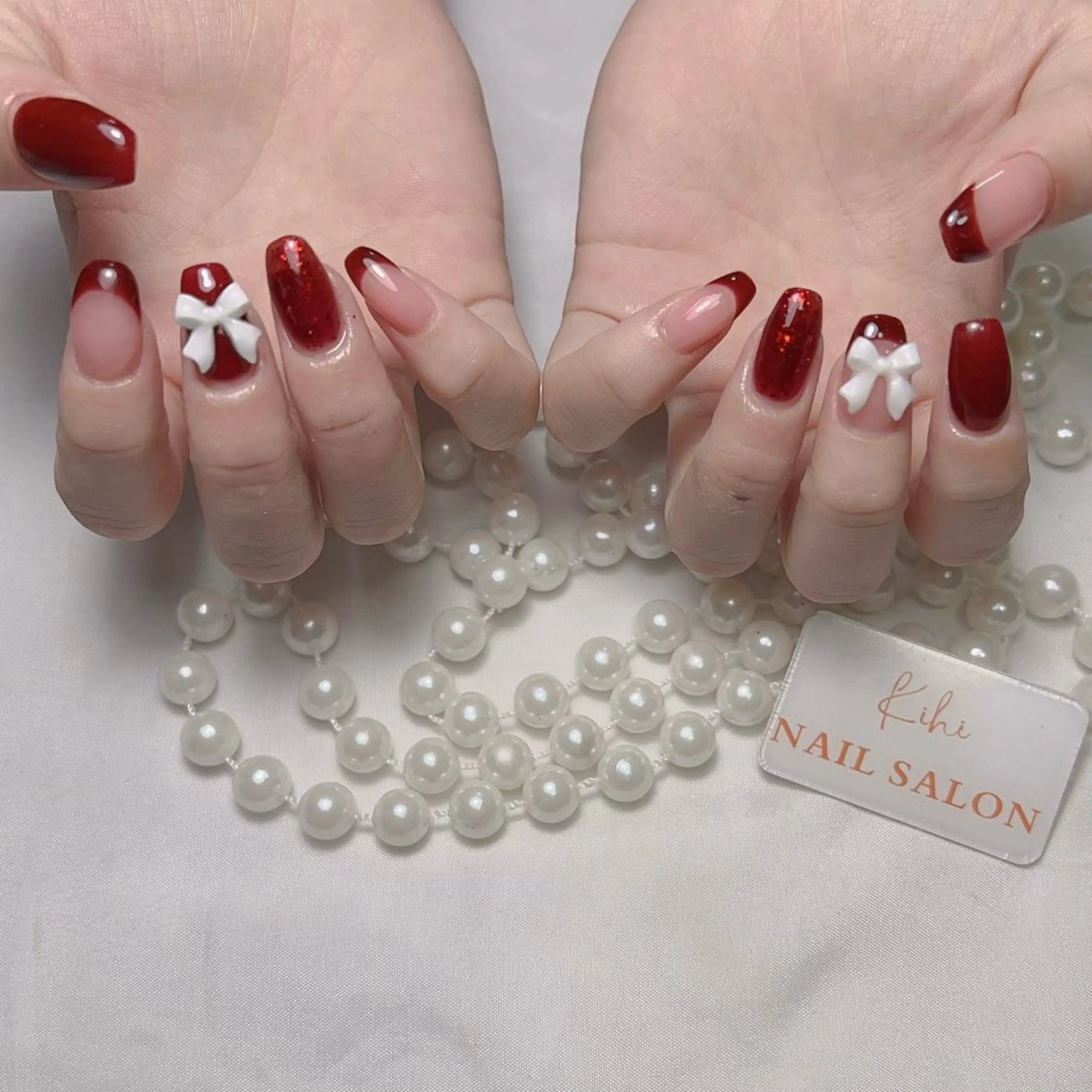 ネイル アートネイル フレンチネイル ジェルネイル グラデーション 韓国ネイル ハンドネイル ハンドケア さくら💮💮 【オフ無料】のネイルデザイン