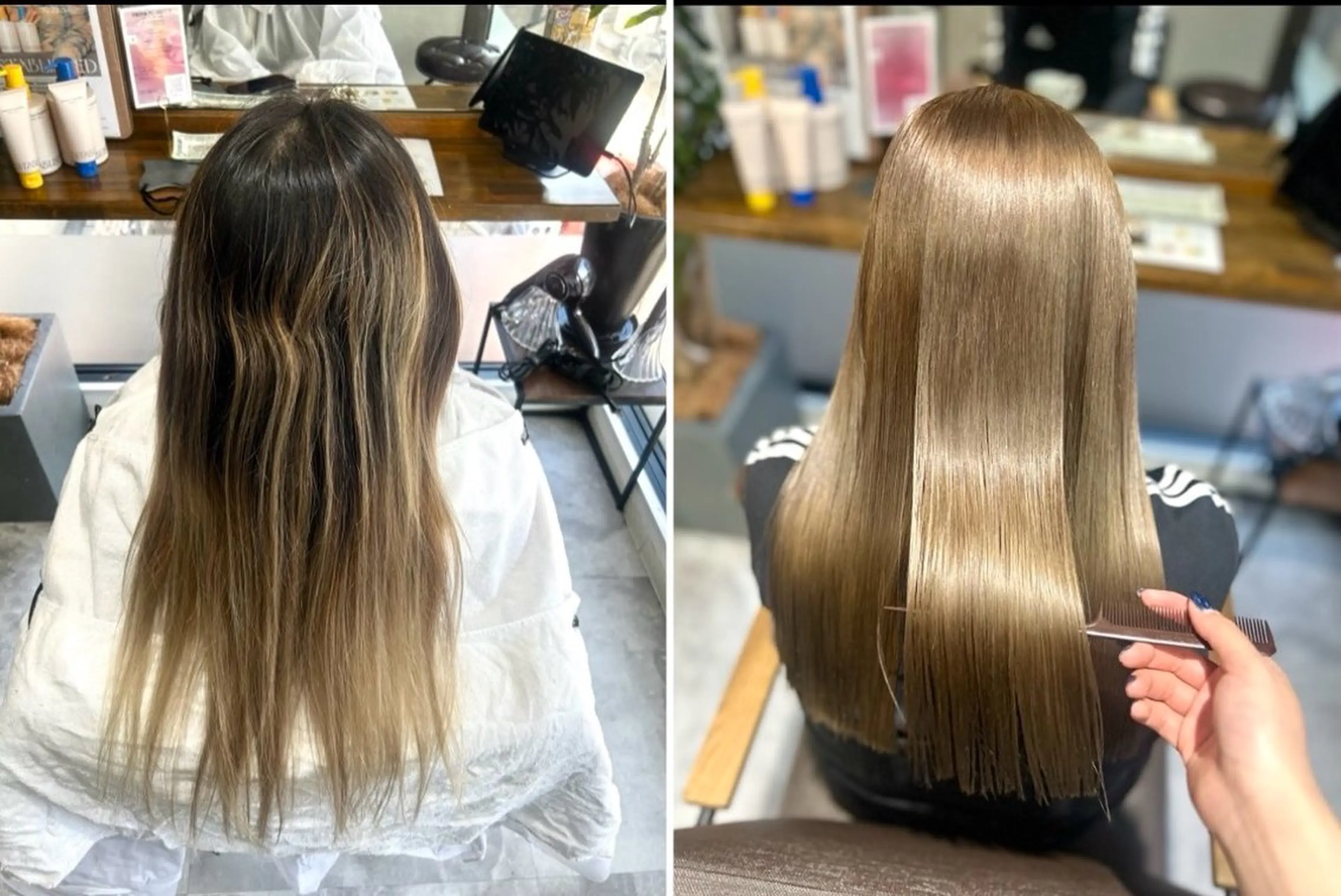 ロング カラー 上田 愛來のヘアスタイル