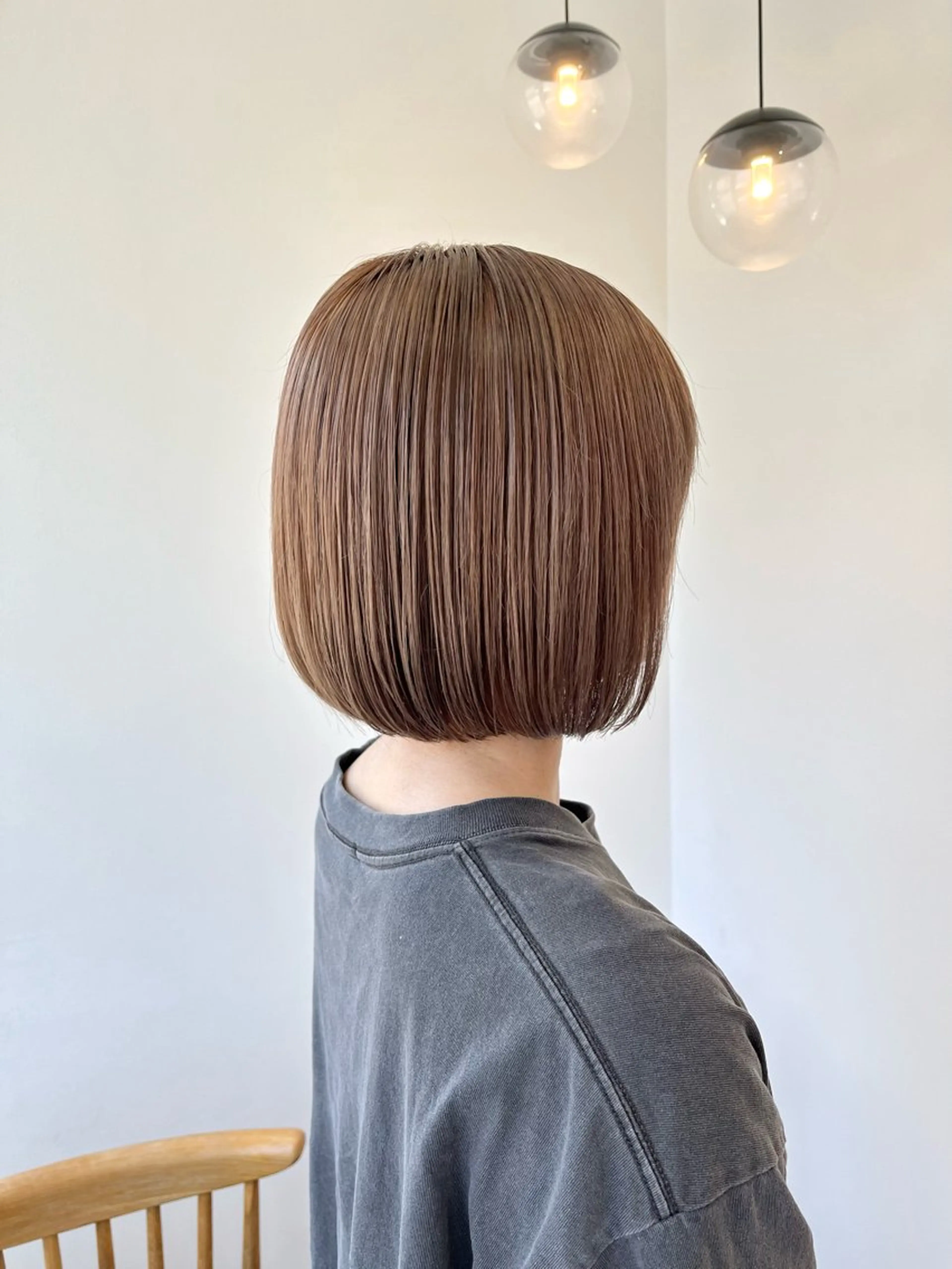 ショート カラー 透明感カラー ボブ カット ヘアカラー トリートメント 葉田 綾乃のヘアスタイル