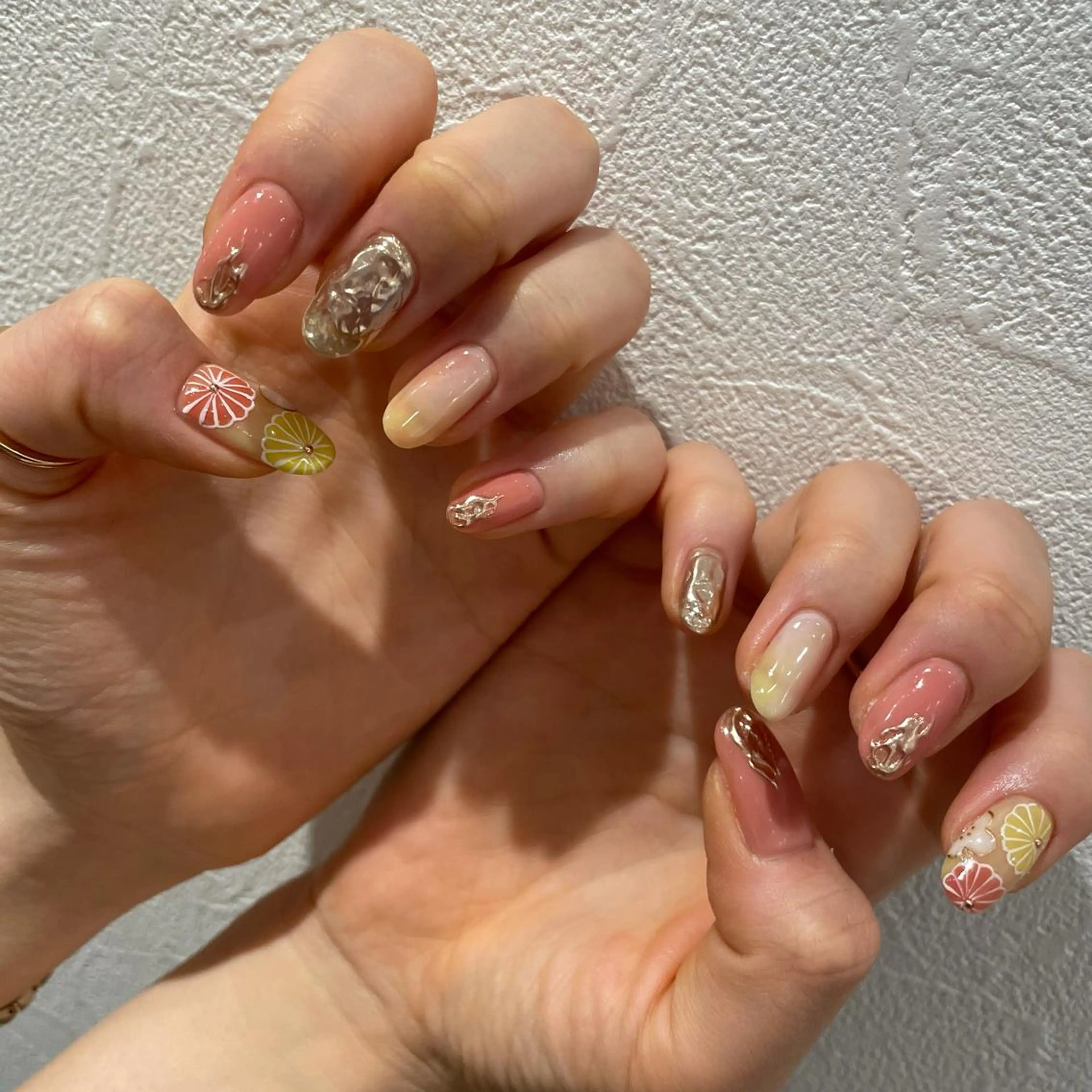 ネイル 成人式 持ち込み ハンドネイル MIUNail YUMIのネイルデザイン