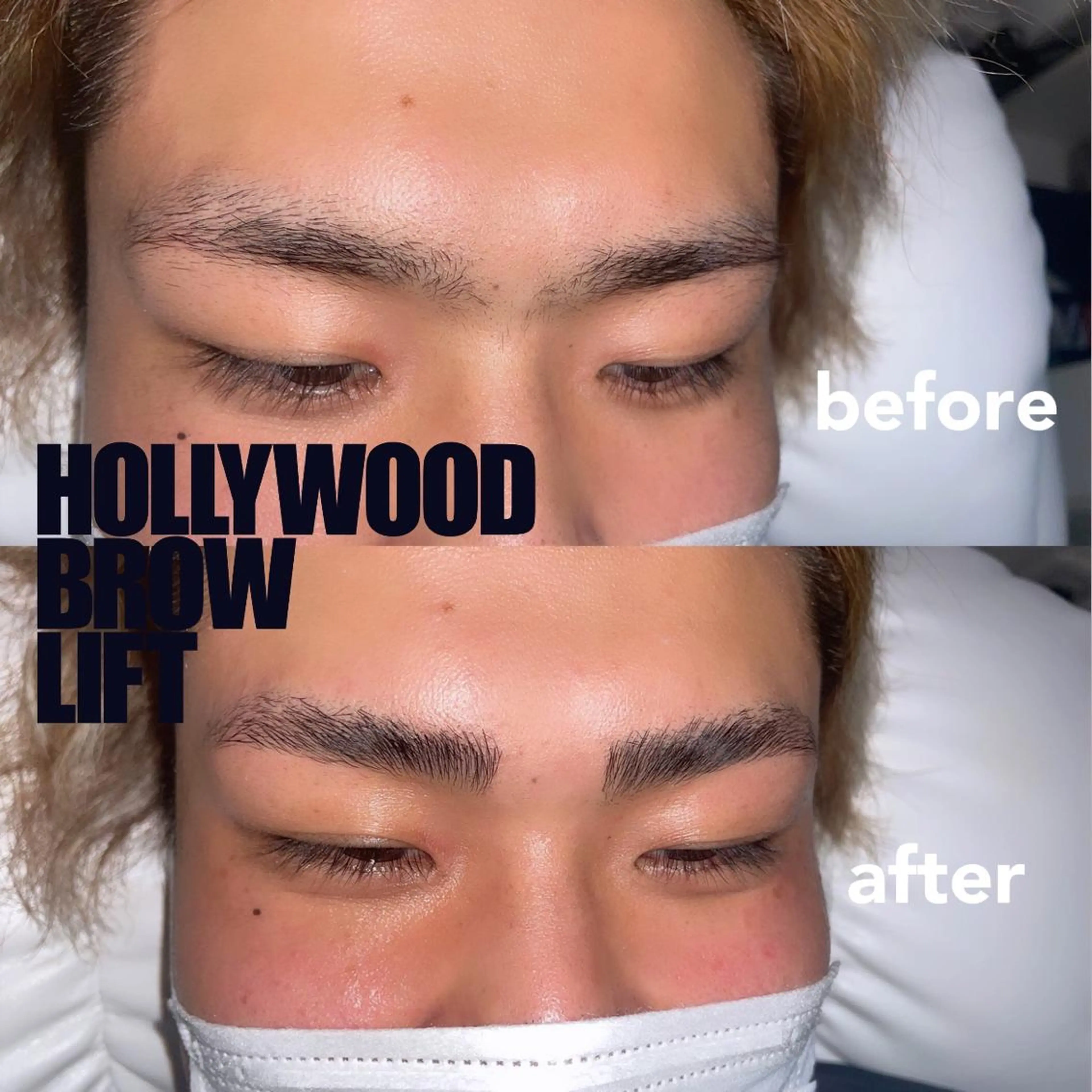 アイブロウ ハリウッドブロウリフト メンズアイブロウ 福島LA BEL HARUHIのマツエク・マツパデザイン