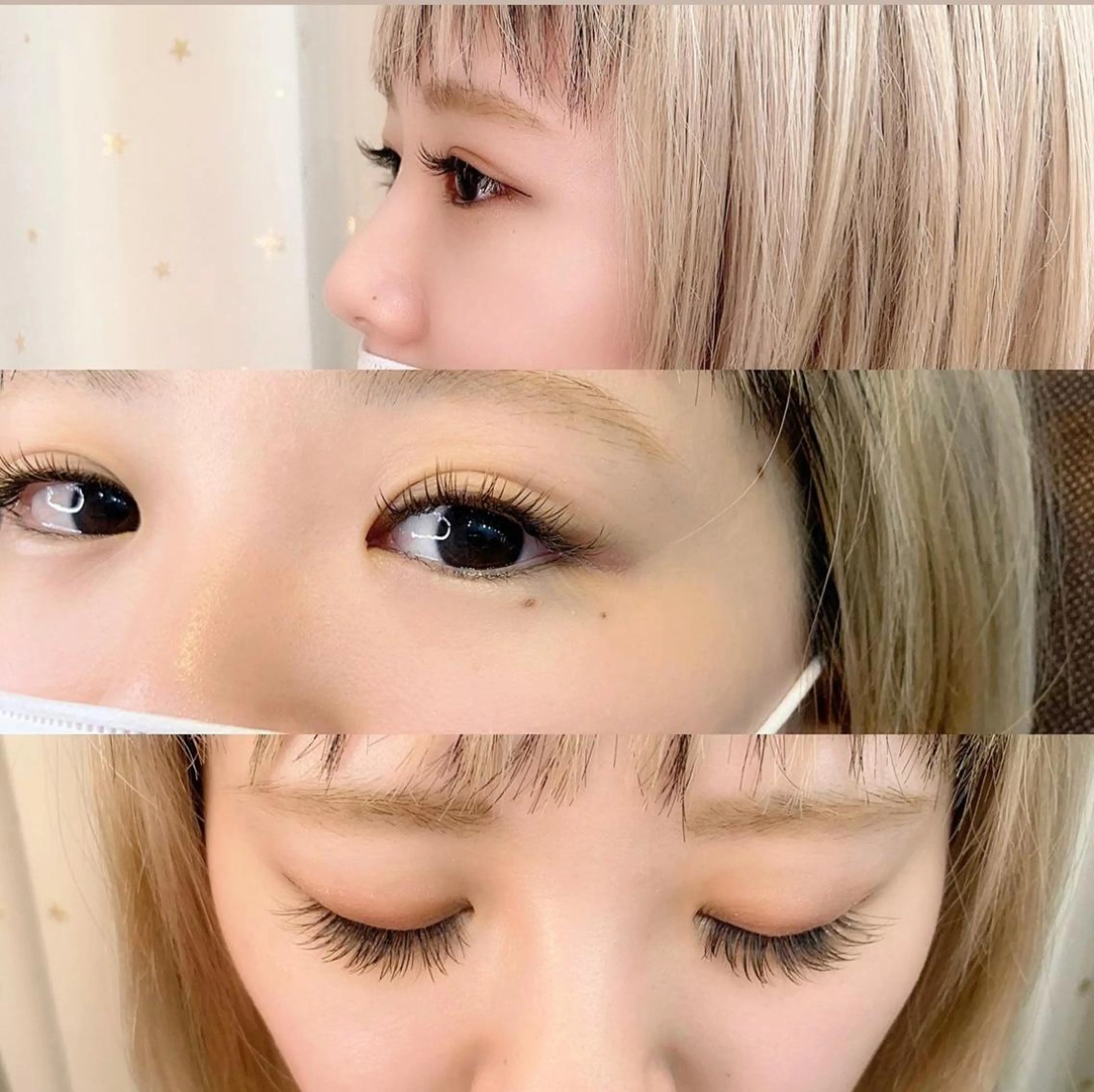 ブラウンカラーエクステ100本の写真