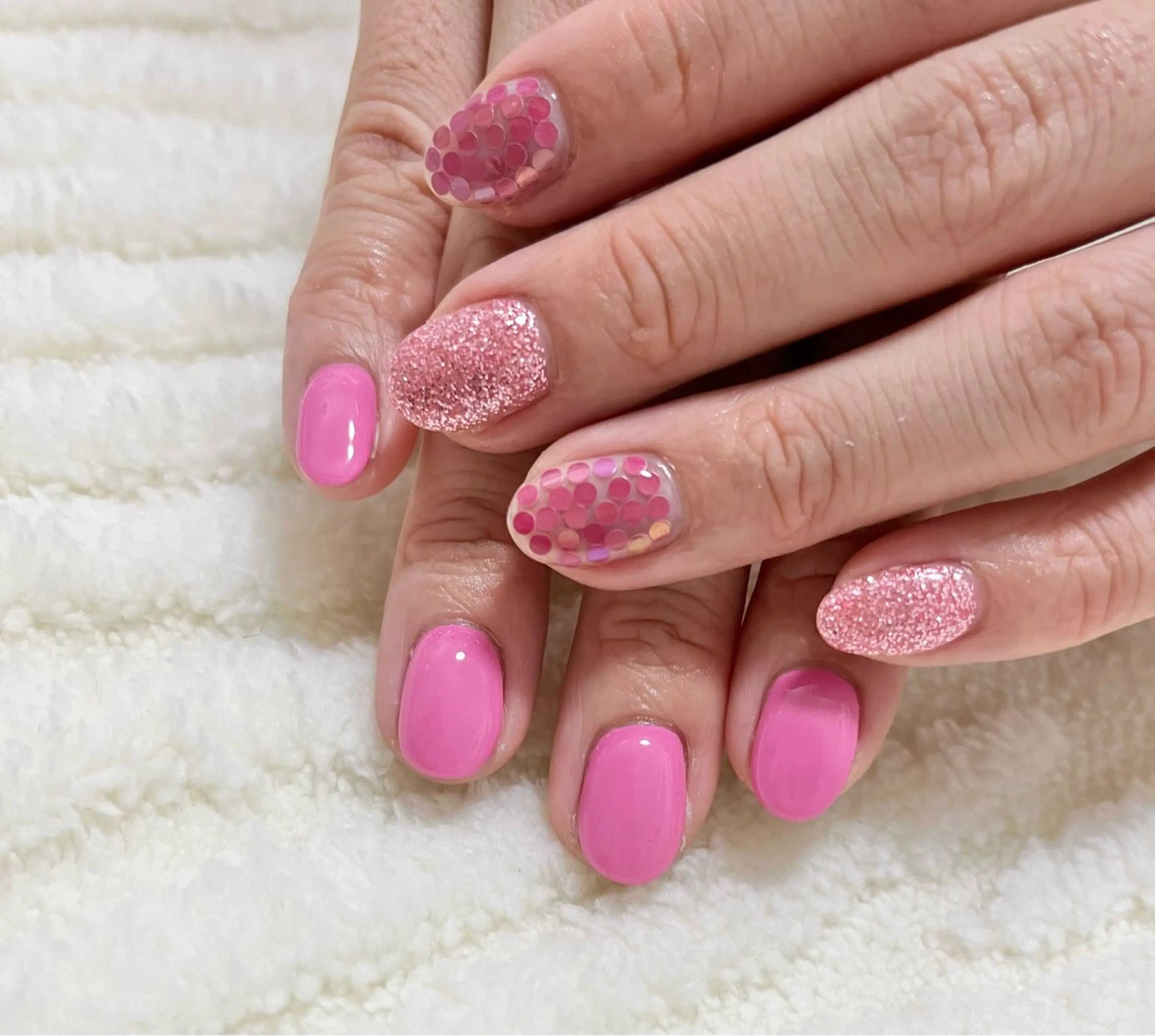 ネイル ピンク ハンドネイル わたなべ さやかのネイルデザイン