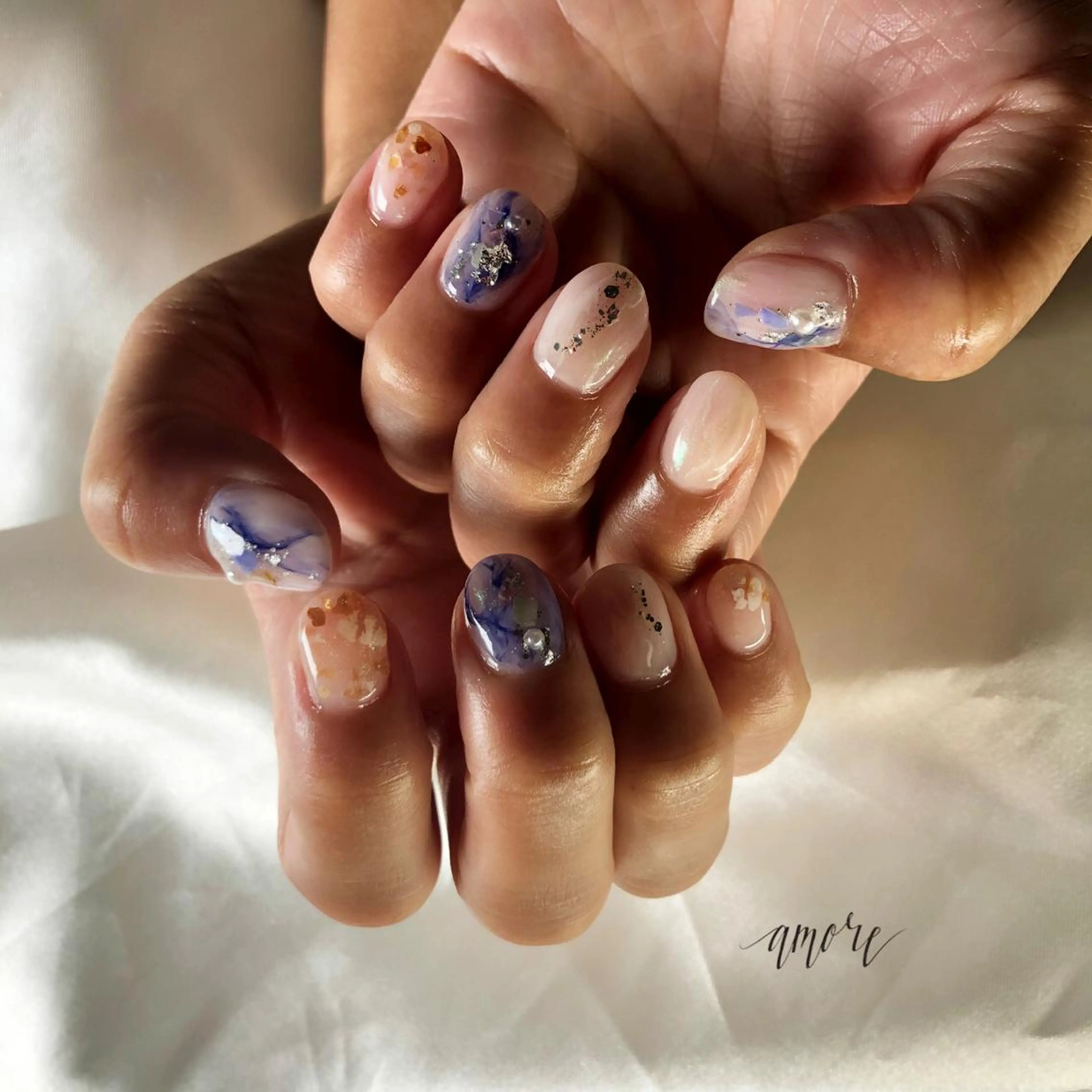 ネイル ジェルネイル 氷ネイル・うるうるネイル マグネットネイル ミラーネイル ニュアンスネイル You kyehwaのネイルデザイン