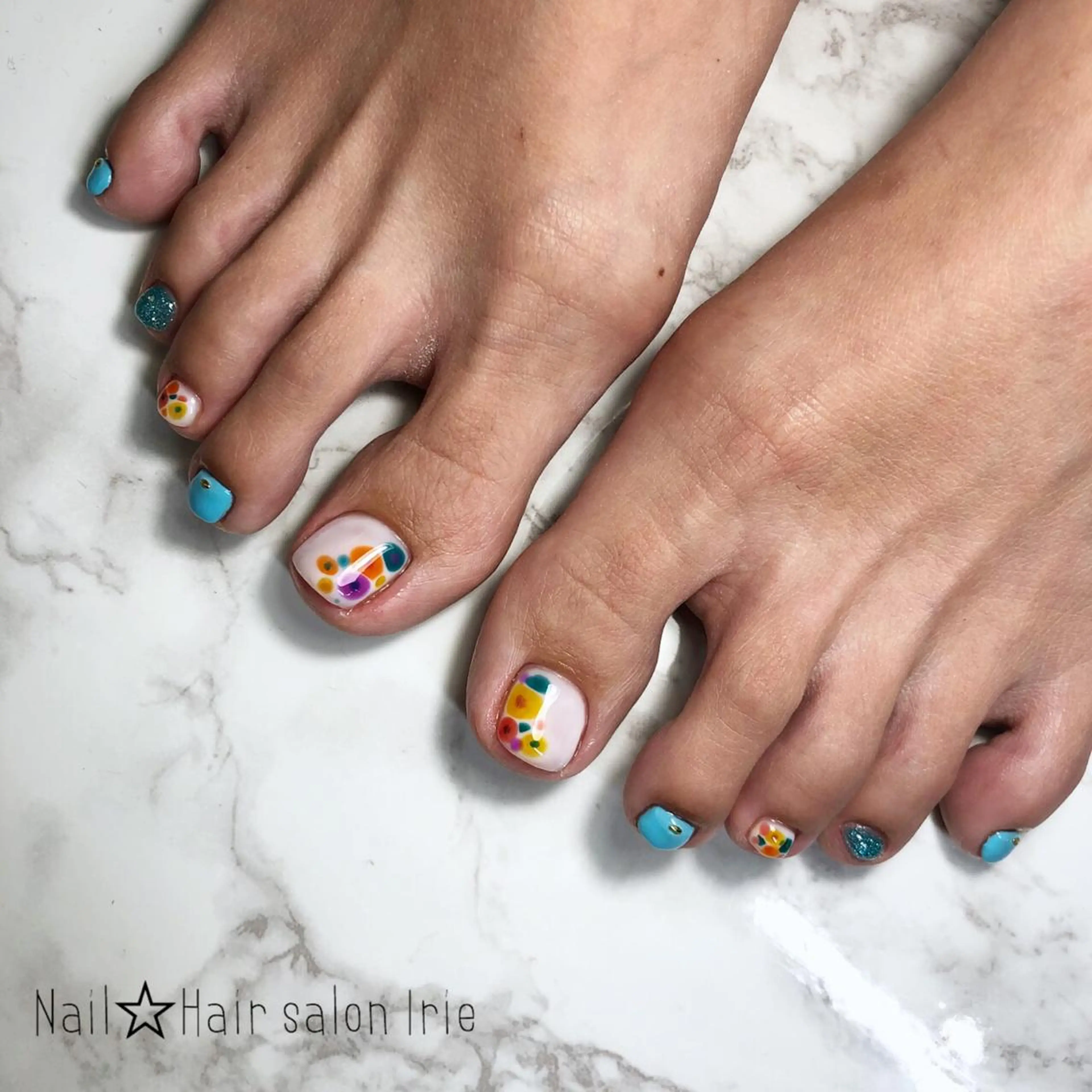 ネイル フットネイル Hair salon Irie所属・與儀 知佳のネイルデザイン
