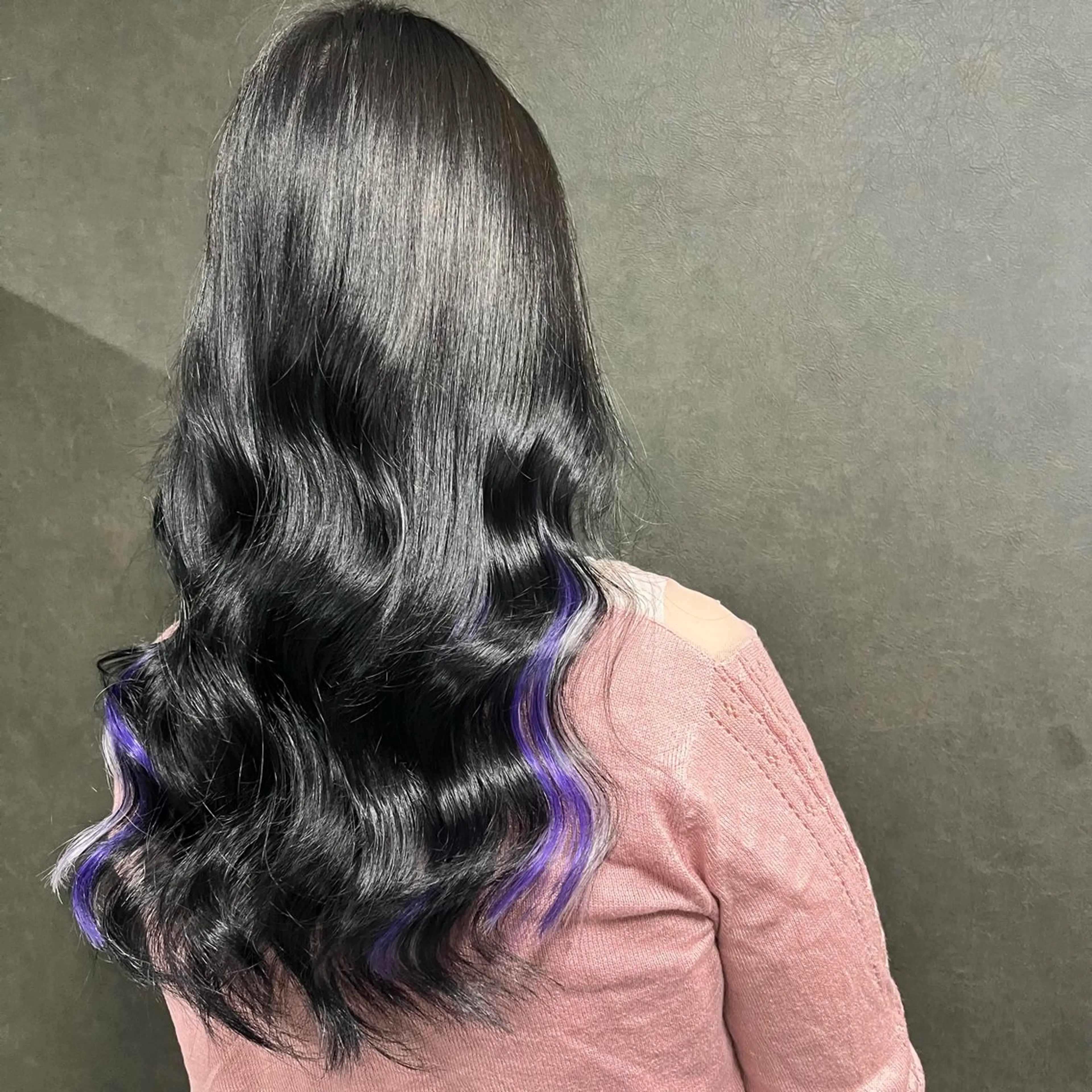 ロング カラー ハイライトカラー インナーカラー エクステ ハイライト エクステ 福岡 天神 大名 エクステ.miu🦊のヘアスタイル