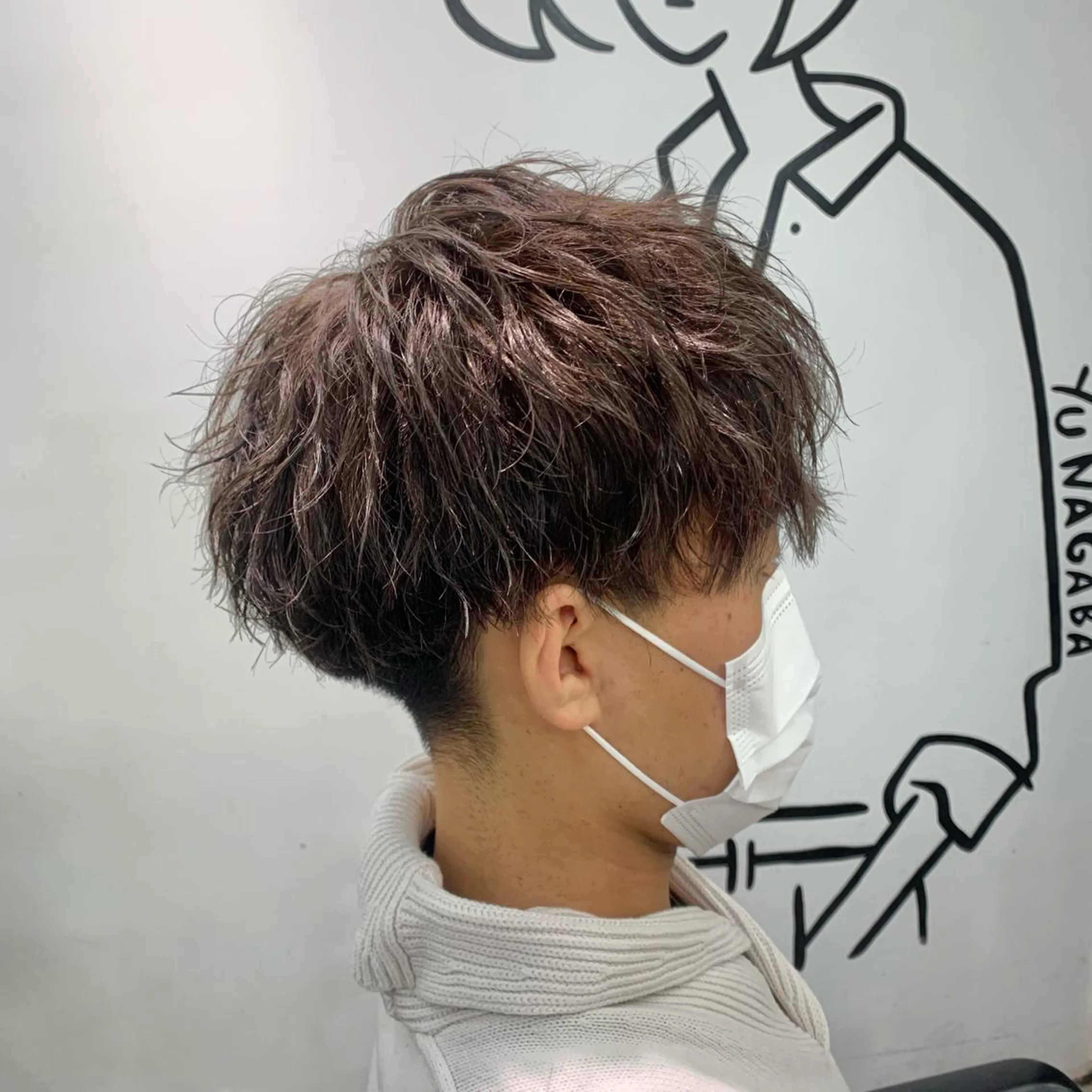 ショート カラー パーマ メンズ メンズブリーチ ブリーチ 透明感カラー ブリーチなしカラー カット ヘアカラー パーマ メンズ特化美容師/ 藤戸 椋のヘアスタイル