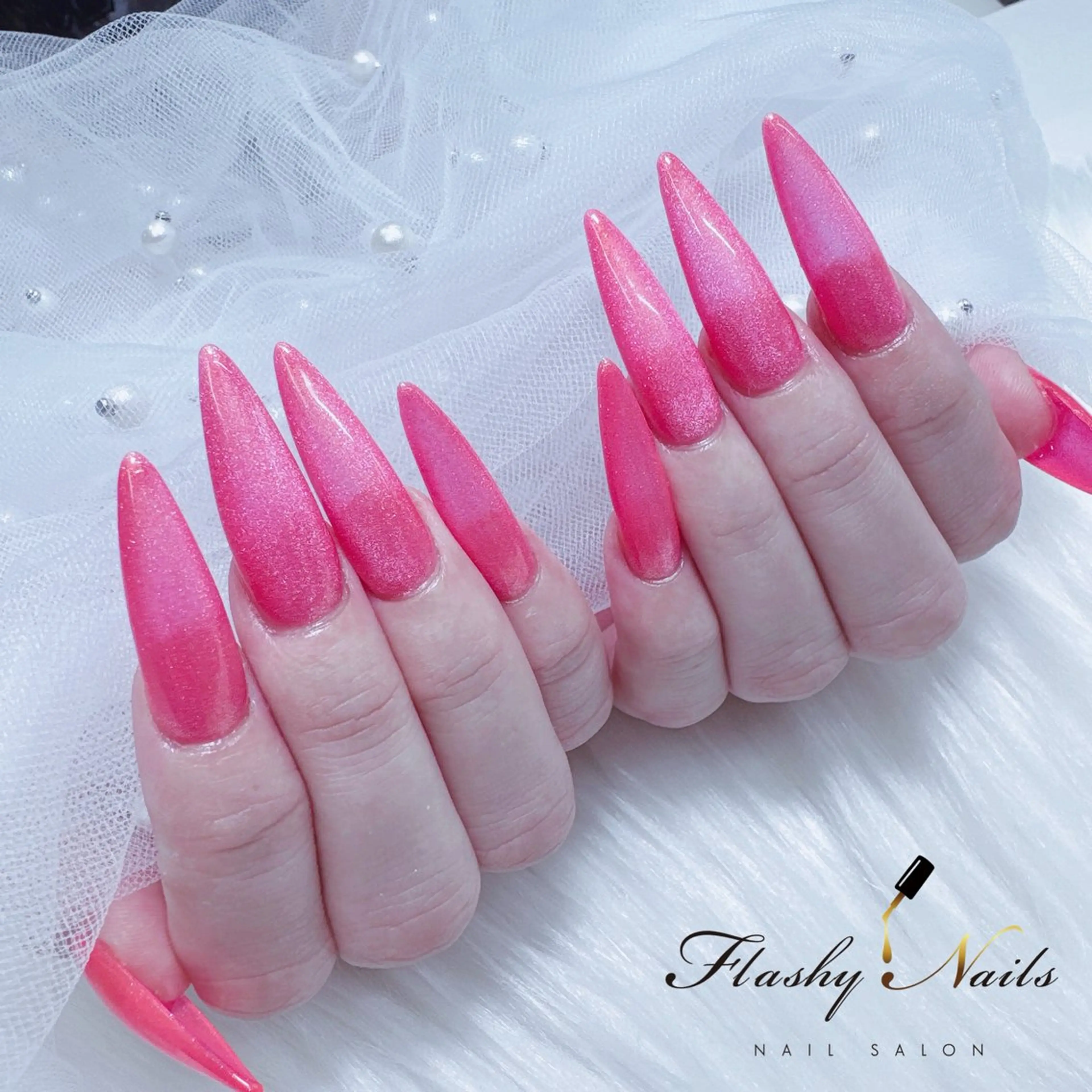 ネイル 長さ出し マグネットネイル Flashy Nailsのネイルデザイン
