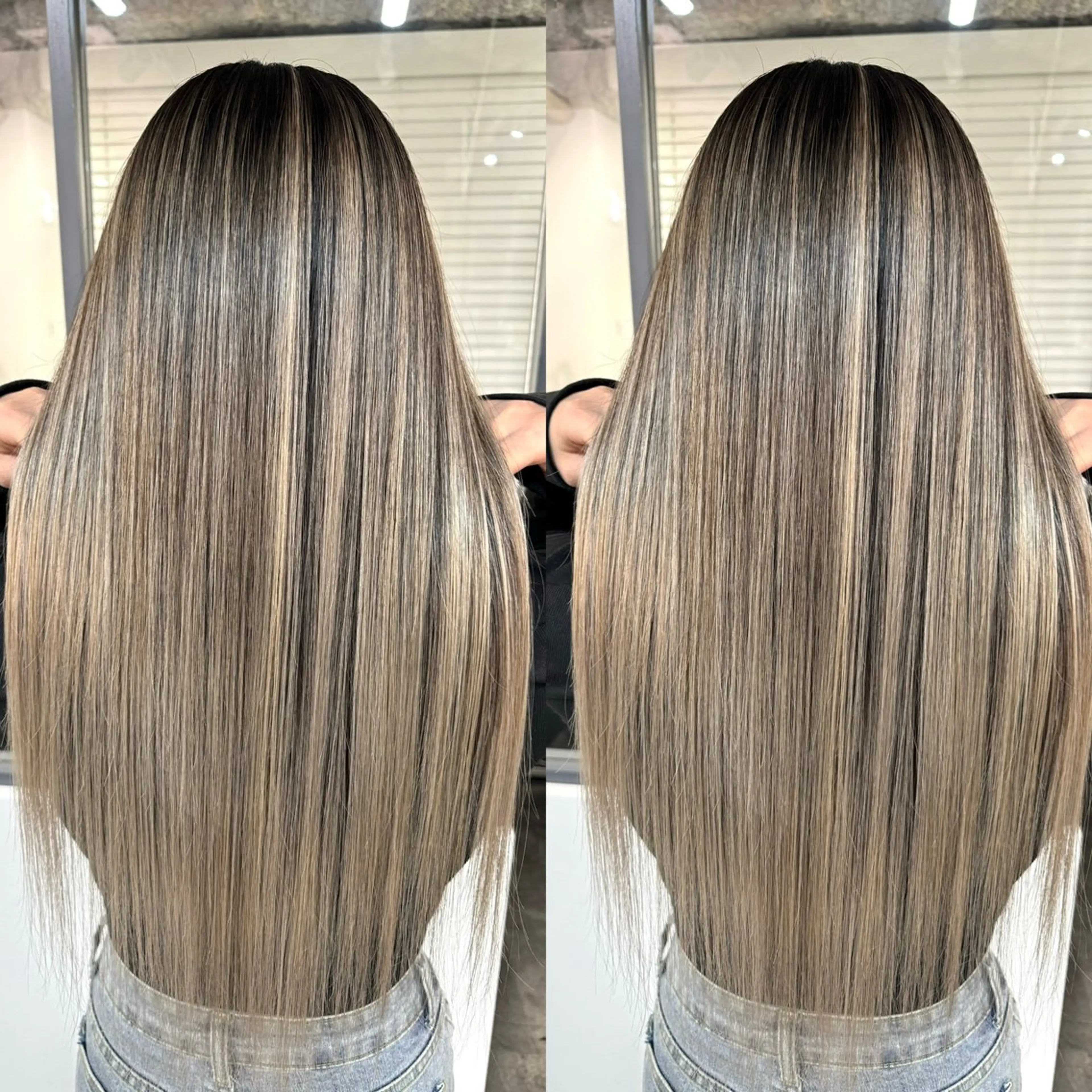 ロング カット ヘアカラー トリートメント バレイヤージュ ボブ🌈ナツヤのヘアスタイル