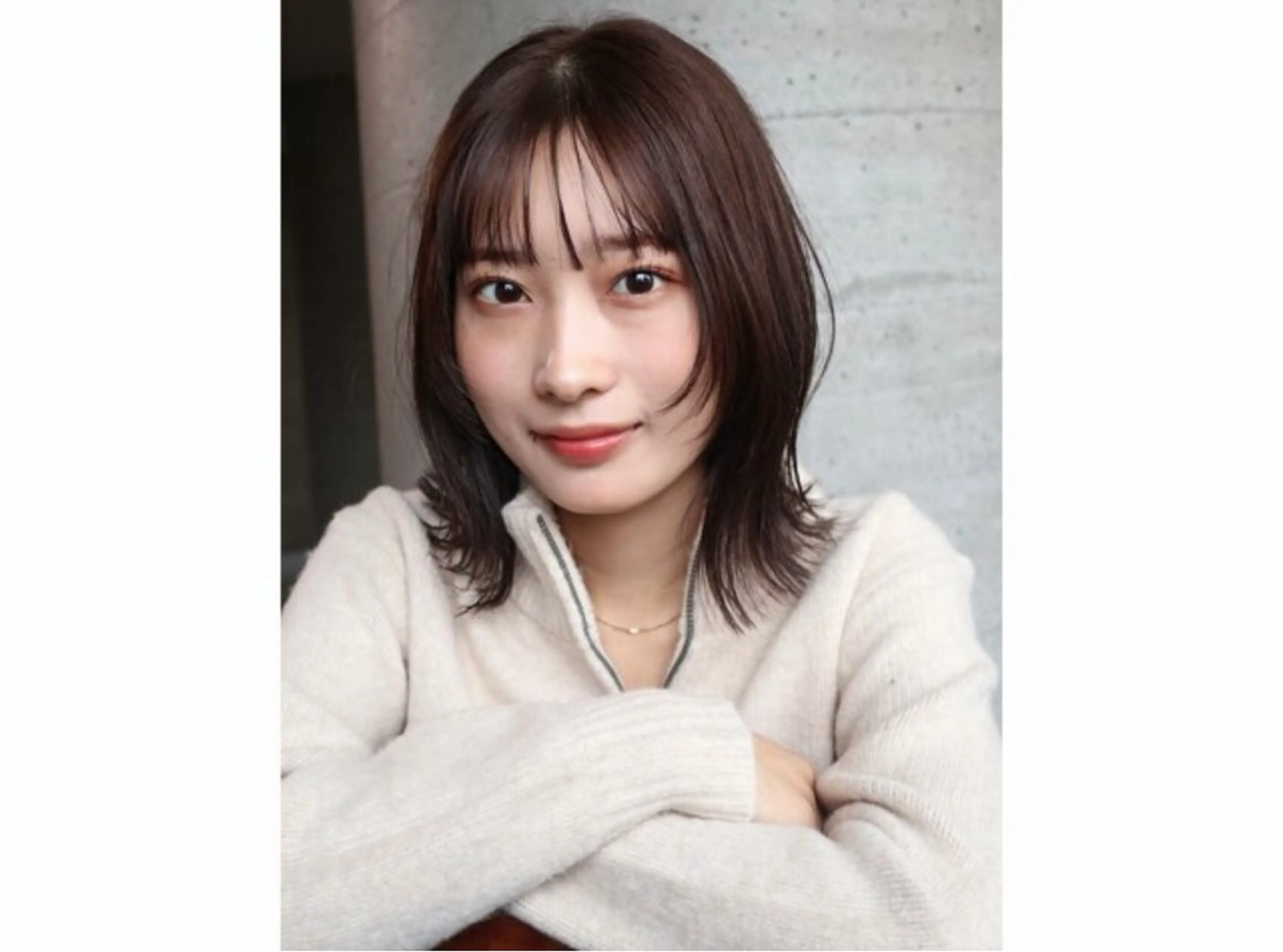 ミディアム カラー ヘアカラー ヘッドスパ 田中 智那美のヘアスタイル