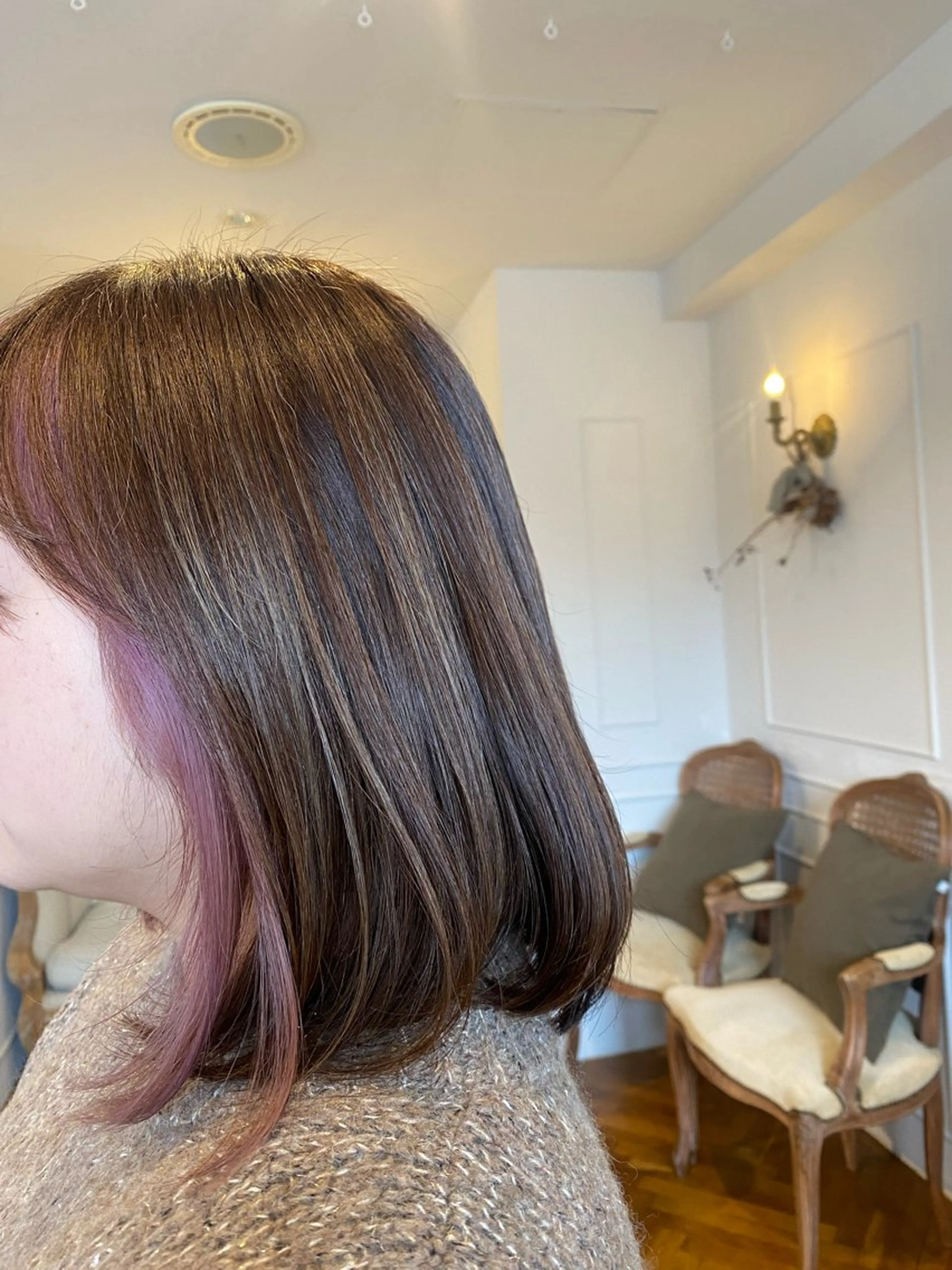 ミディアム カラー インナーカラー 立和名 泉のヘアスタイル