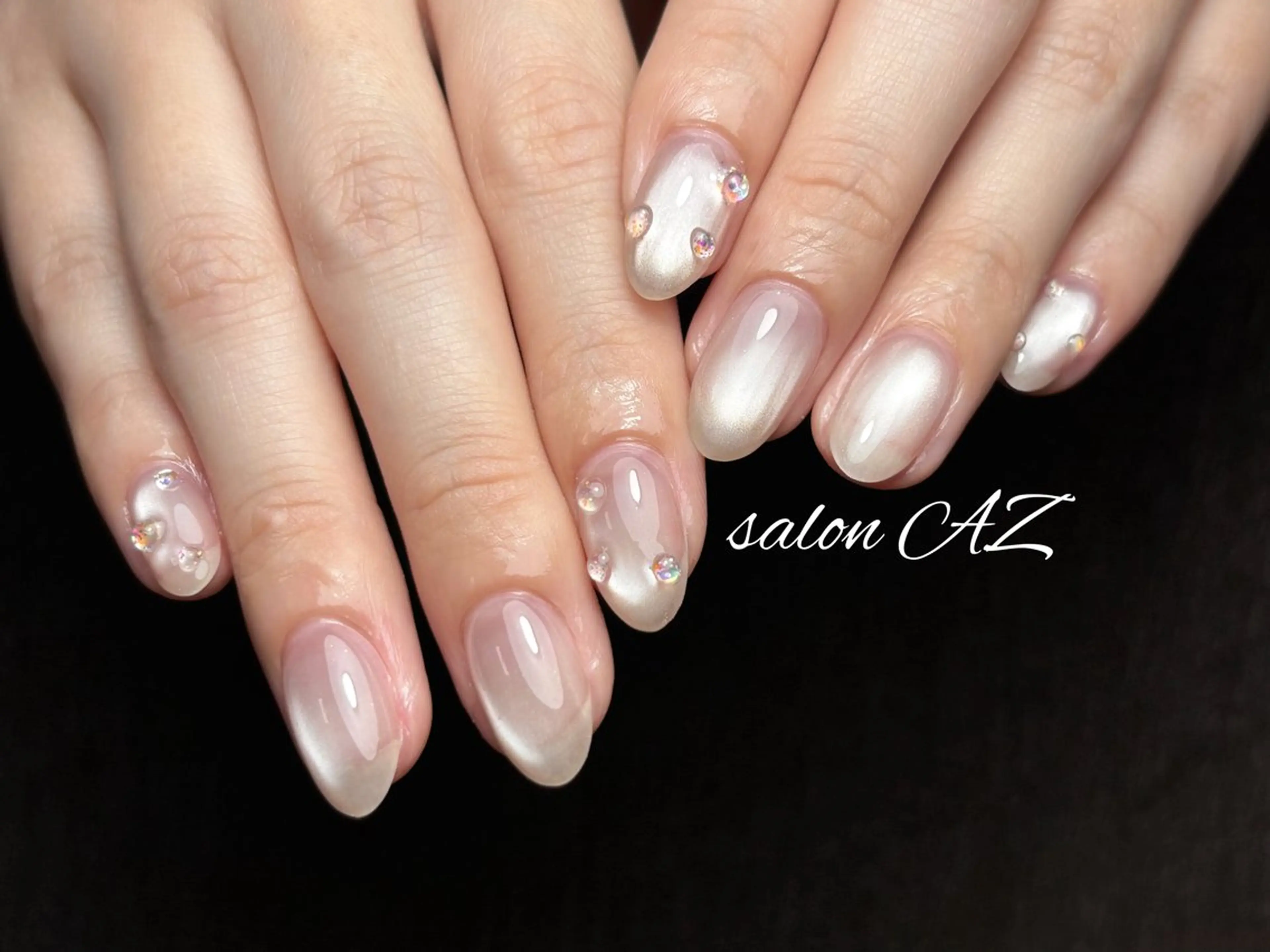 ネイル アートネイル 長さ出し フットネイル フレンチネイル ジェルネイル ハンドネイル salon AZのネイルデザイン