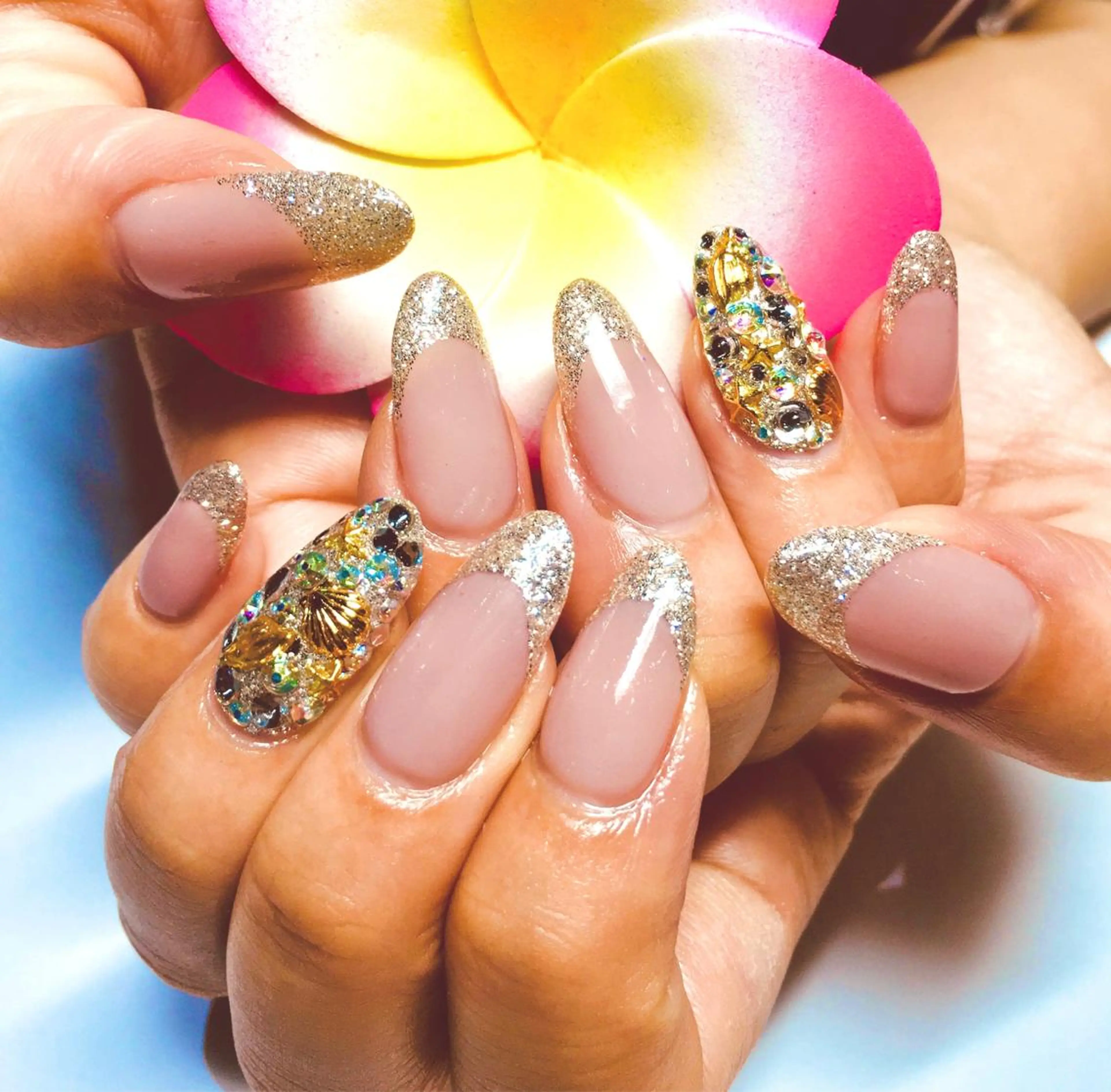 カラグラorフレンチ1本ずつお好きなアートの写真