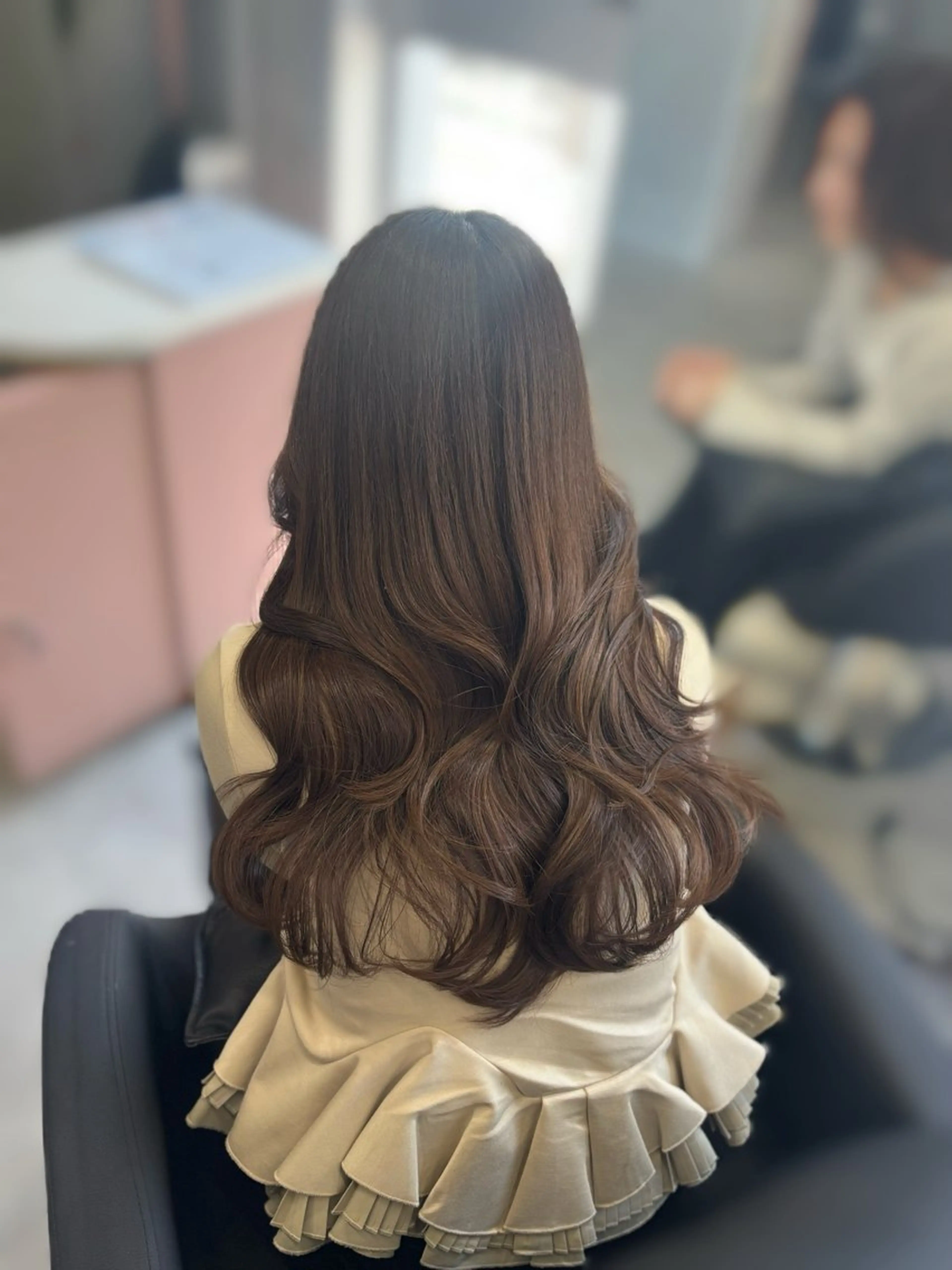 セミロング カラー セミロングパーマ カット ヘアカラー 顔周り🌸ジエクト 🌸濱吉優希🌸のヘアスタイル