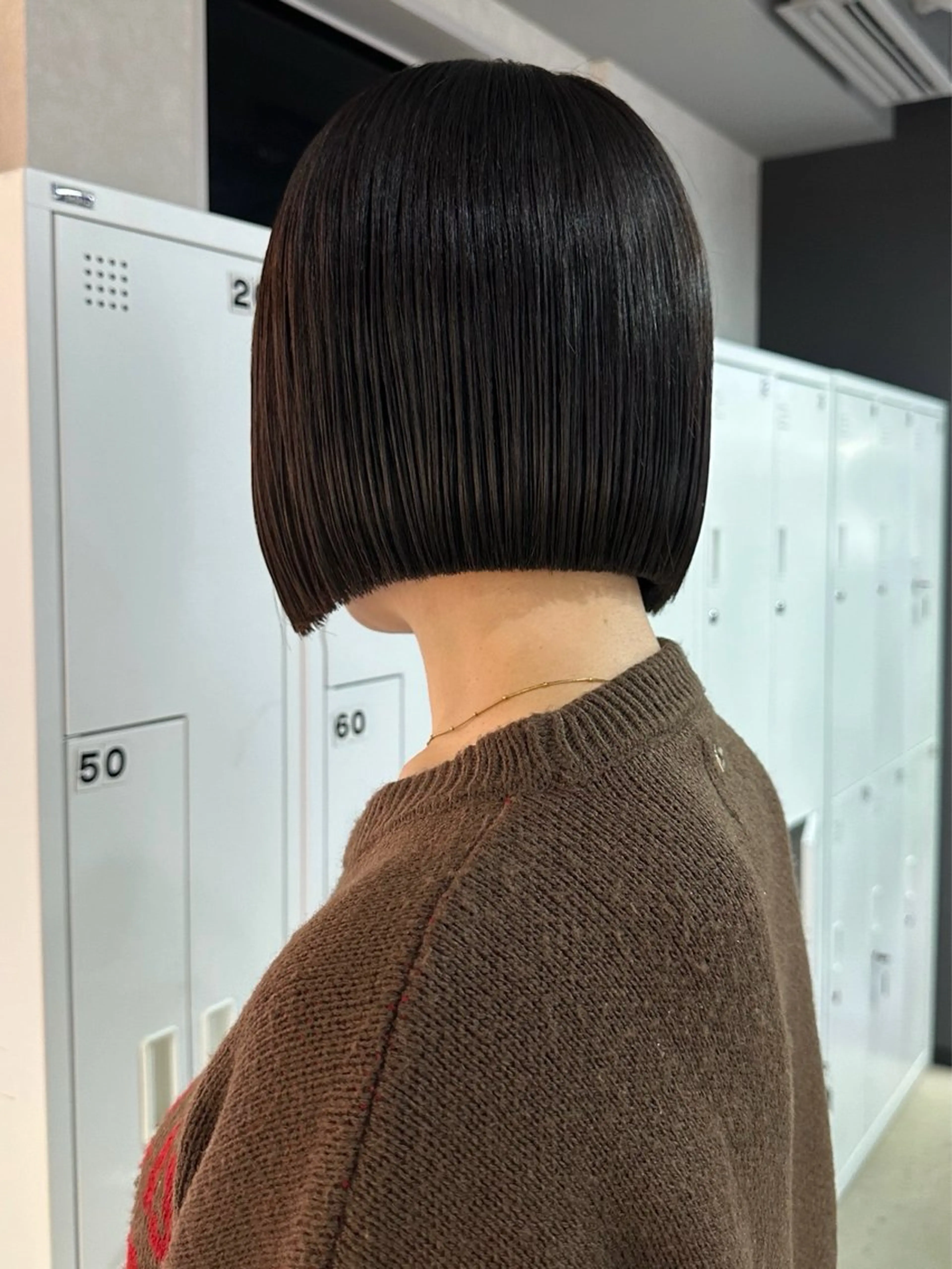 ショート ボブ 髪質改善 縮毛矯正 カット 縮毛矯正 トリートメント 縮毛矯正×ボブ 【圧倒的朝楽ボブ】のヘアスタイル