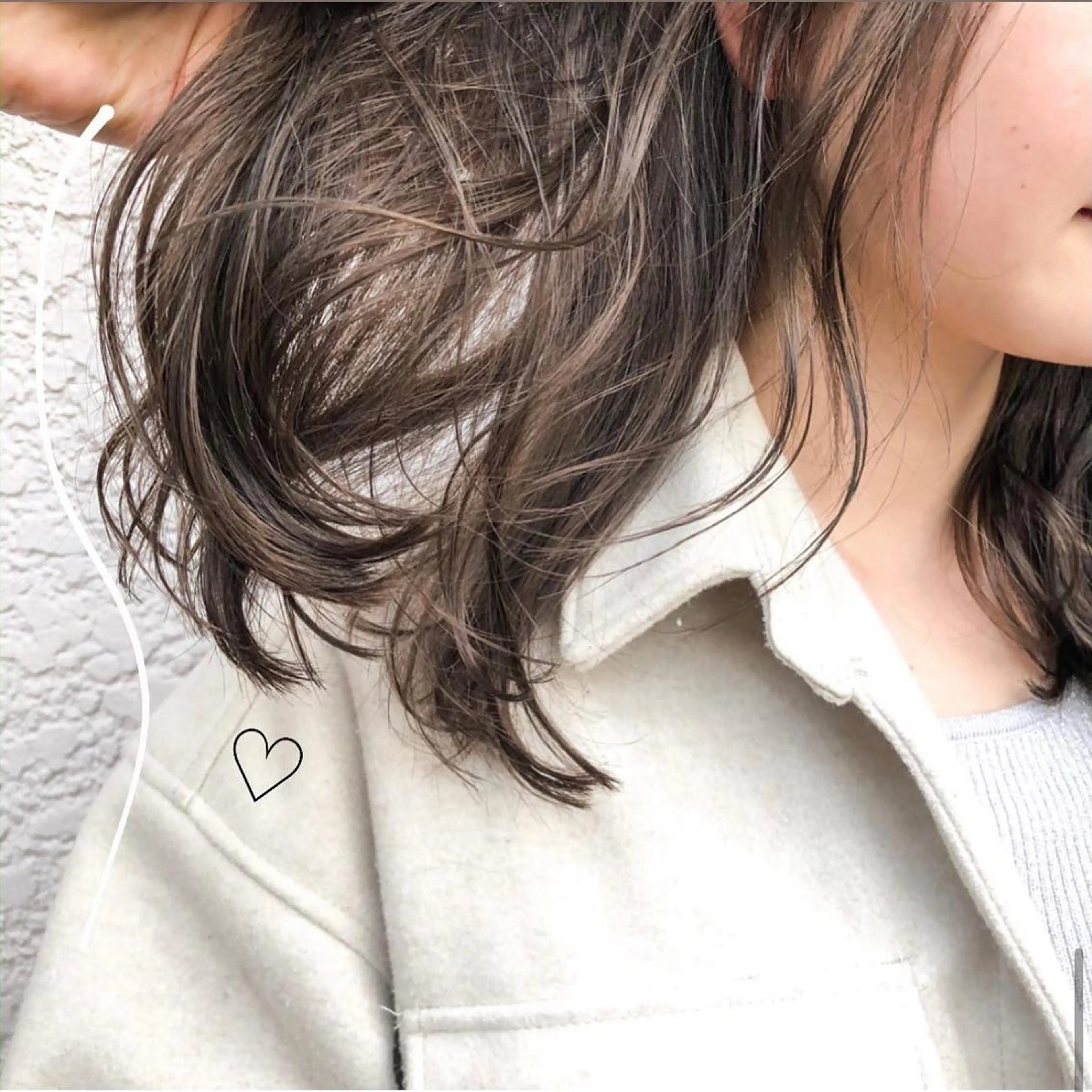 セミロング カラー 会社OKなのに、 ちゃんと可愛い🤎のヘアスタイル