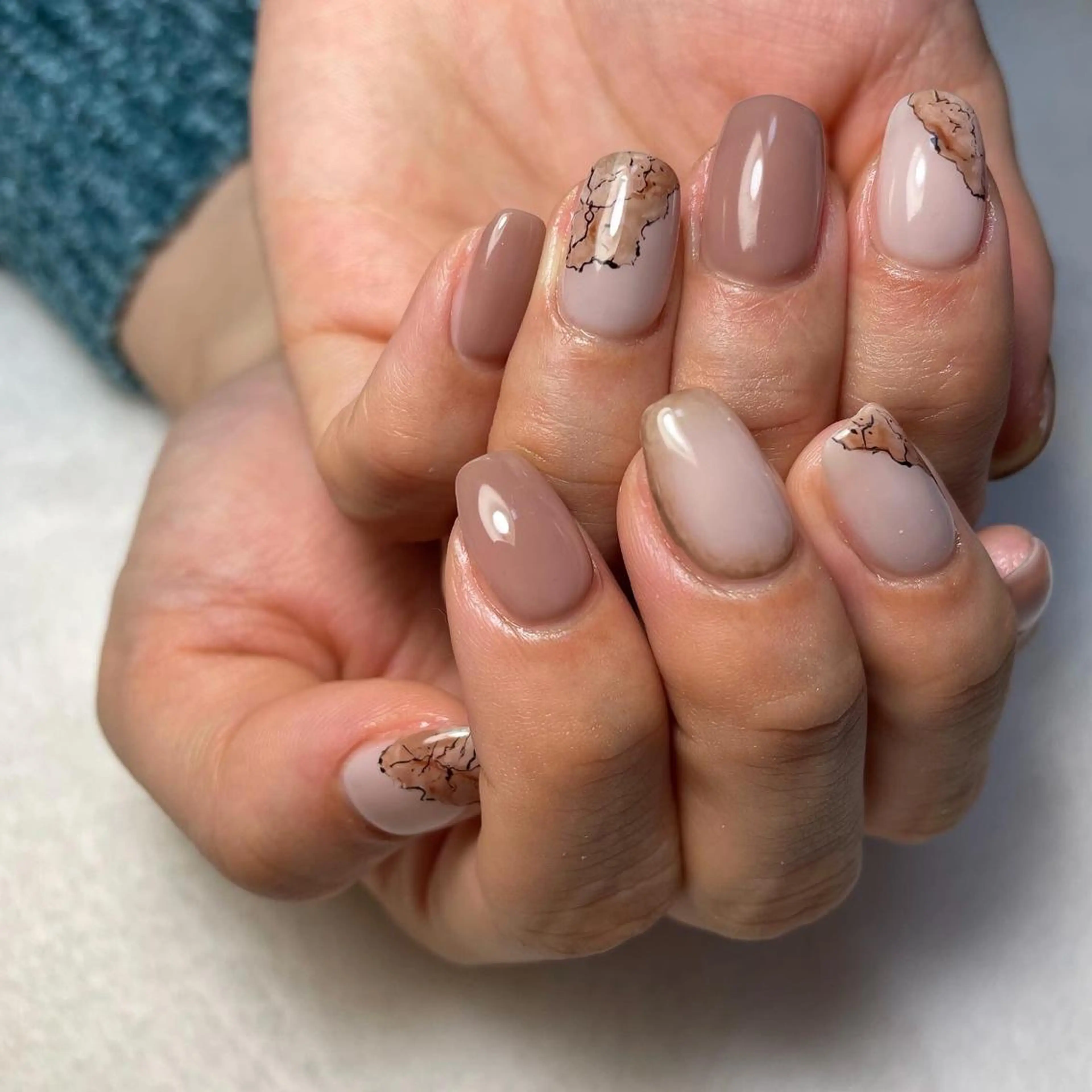 ネイル アートネイル グラデーション 大理石ネイル(マーブル) ハンドネイル kipinail 川﨑えりかのネイルデザイン