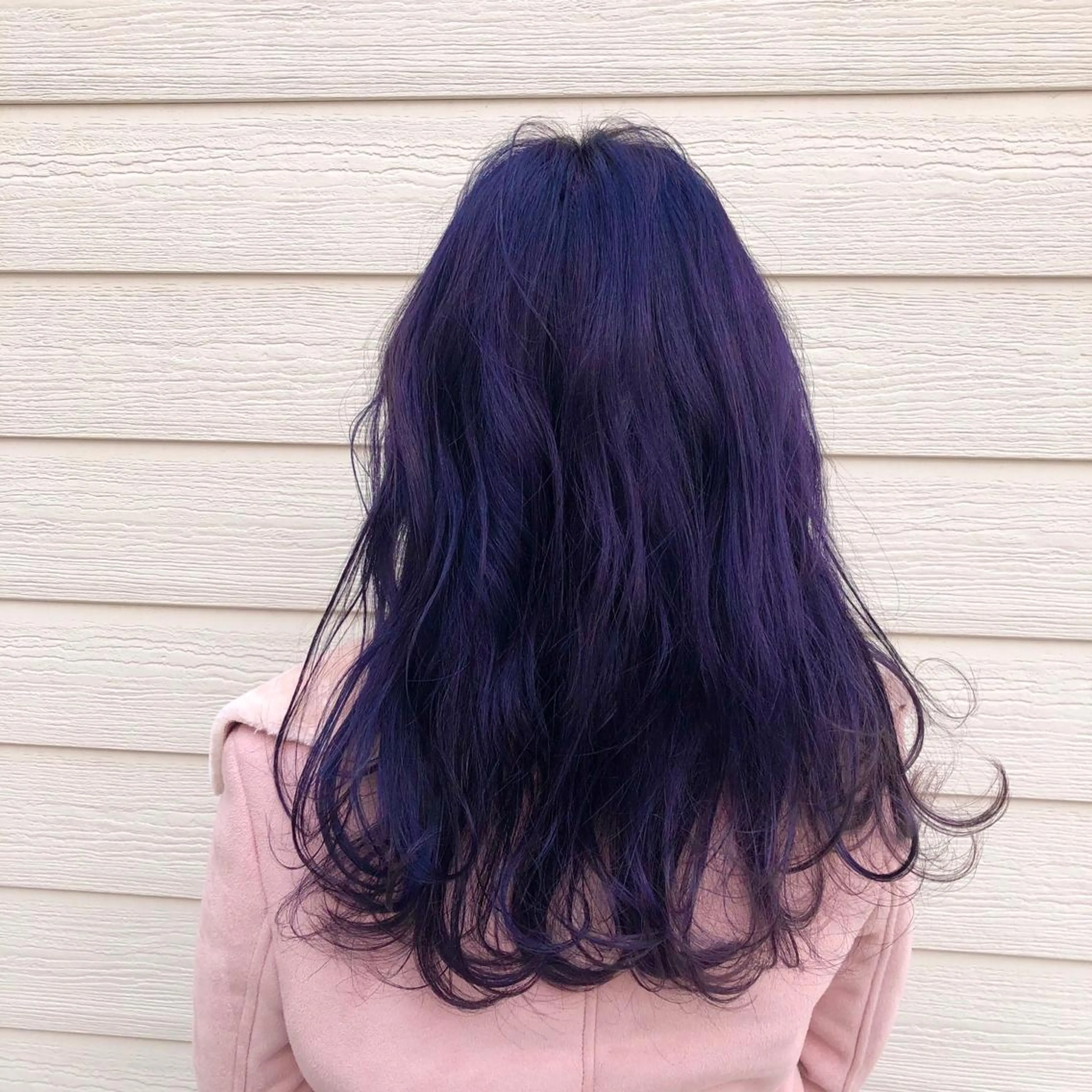 セミロング カラー ネイビーカラー パープルカラー ヘアカラー トリートメント ✨髪質改善🎨 杉本賢人のヘアスタイル