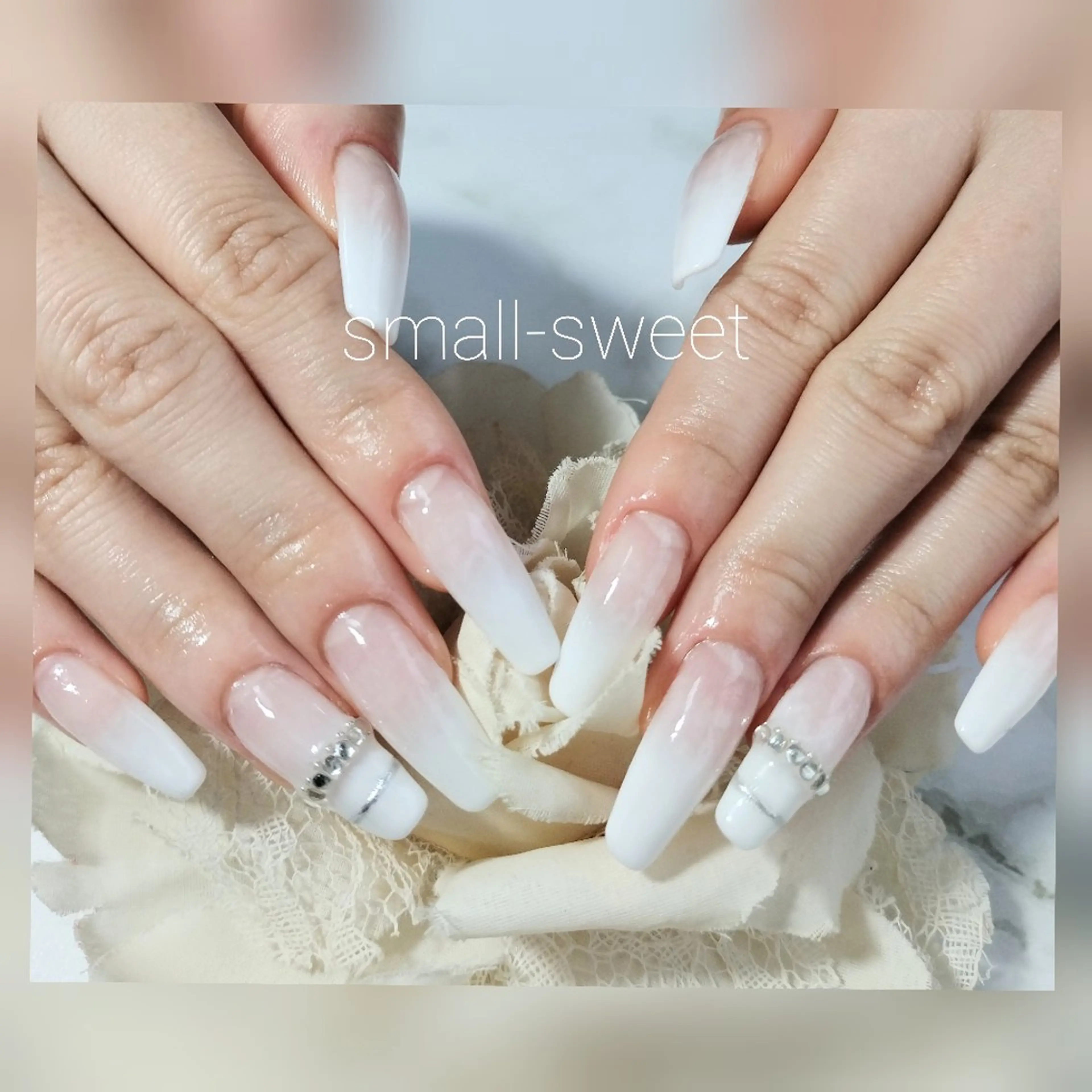 ネイル グラデーション ロングネイル ネイルチップ 自宅サロン smallsweetのネイルデザイン