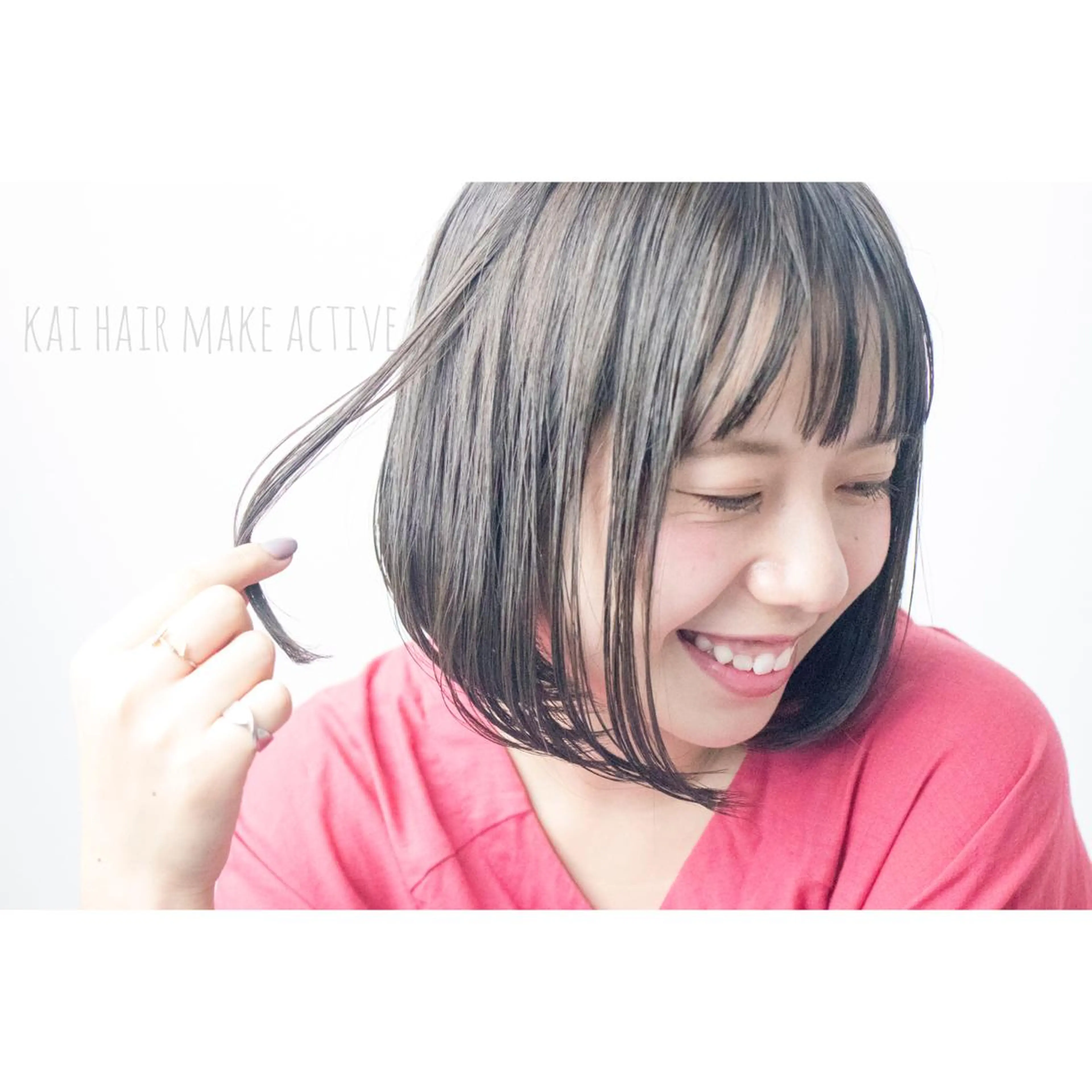 ミディアム カラー アディクシーカラー カット ヘアカラー 縮毛矯正 トリートメント 坂東 秀幸のヘアスタイル