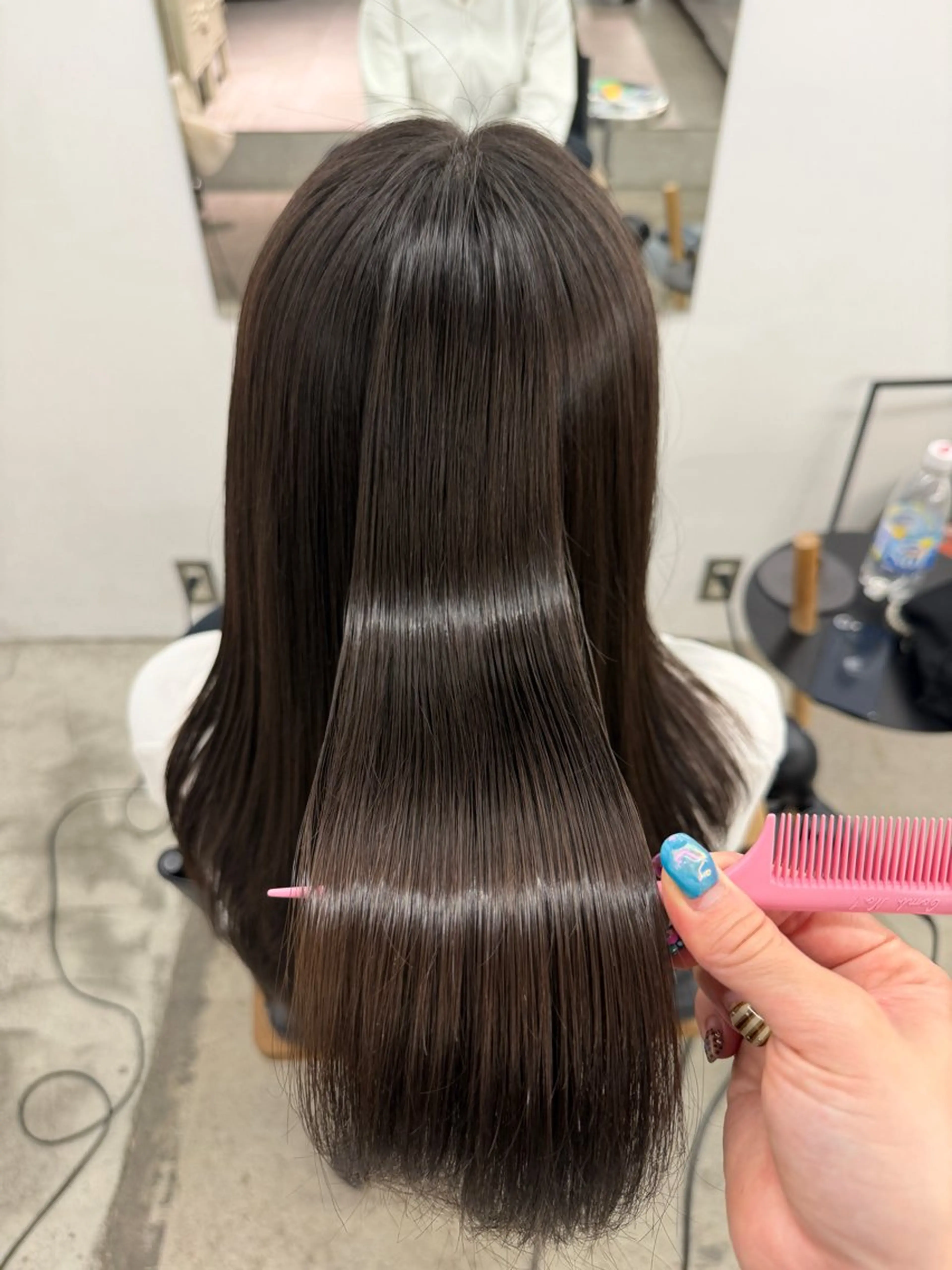 ロング パーマ ストレートパーマ 縮毛矯正 ダブルカラー 大募集中❣️ あいりのヘアスタイル