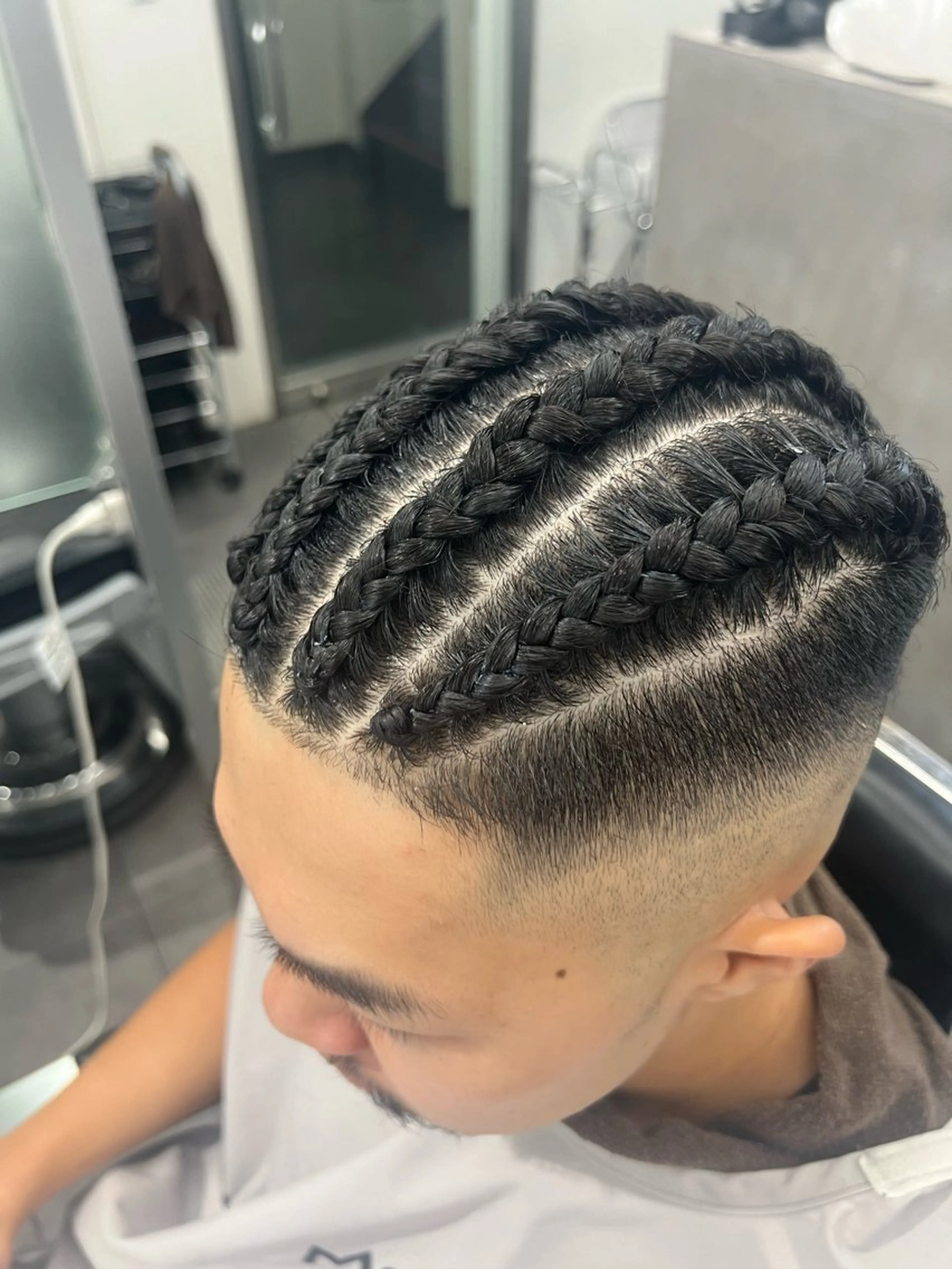 ミディアム メンズ エクステ ヘアセット 本間 颯太のヘアスタイル