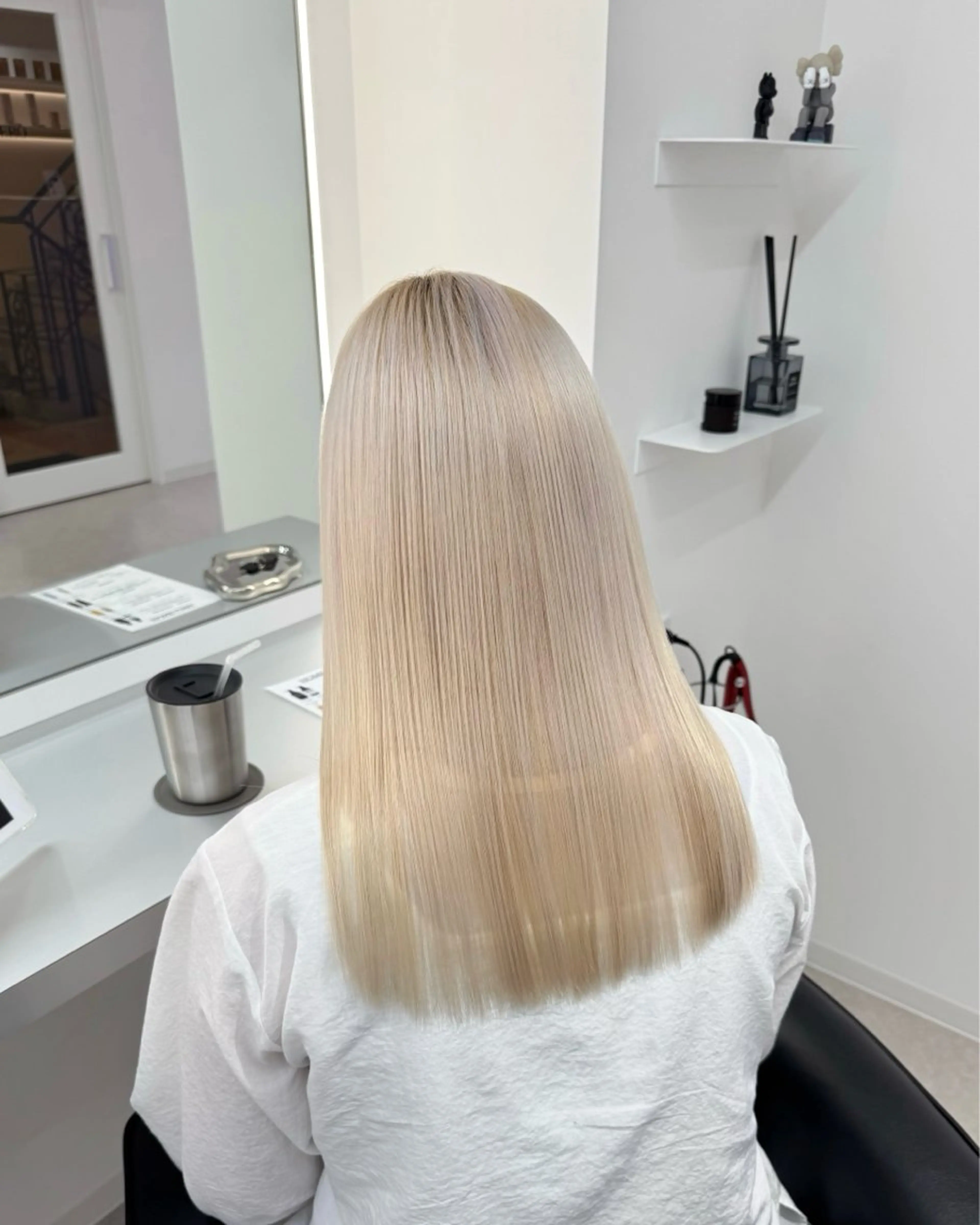 セミロング カラー ヘアカラー トリートメント ブリーチ/艶カラー 💎koharu💎のヘアスタイル