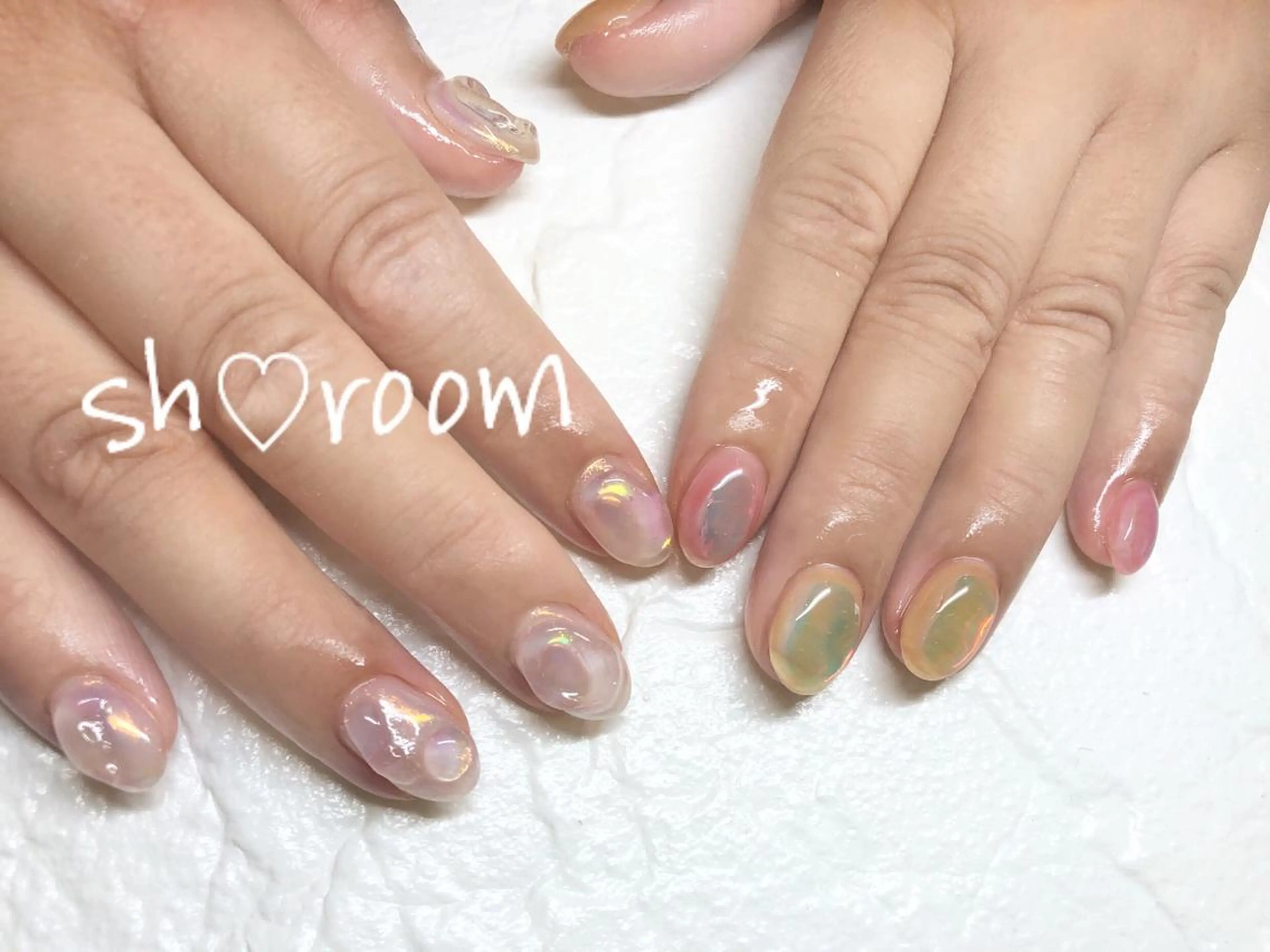 ネイル アートネイル オーロラネイル フットネイル フレンチネイル 氷ネイル・うるうるネイル Nail salon Ruuのネイルデザイン