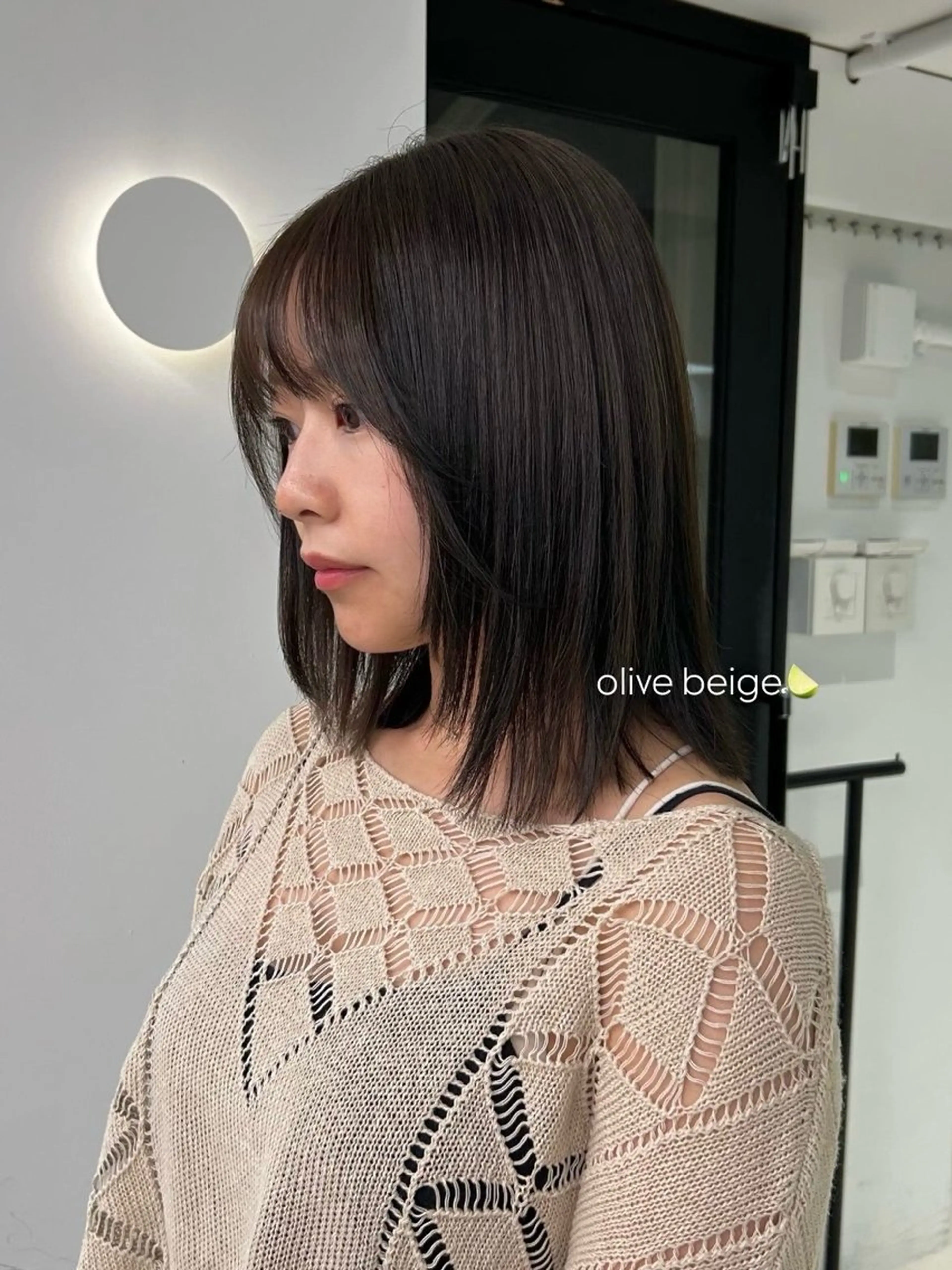 ミディアム カラー ベージュカラー オリーブベージュ ヘアカラー トリートメント 柔らかい質感とカラー /moekaのヘアスタイル