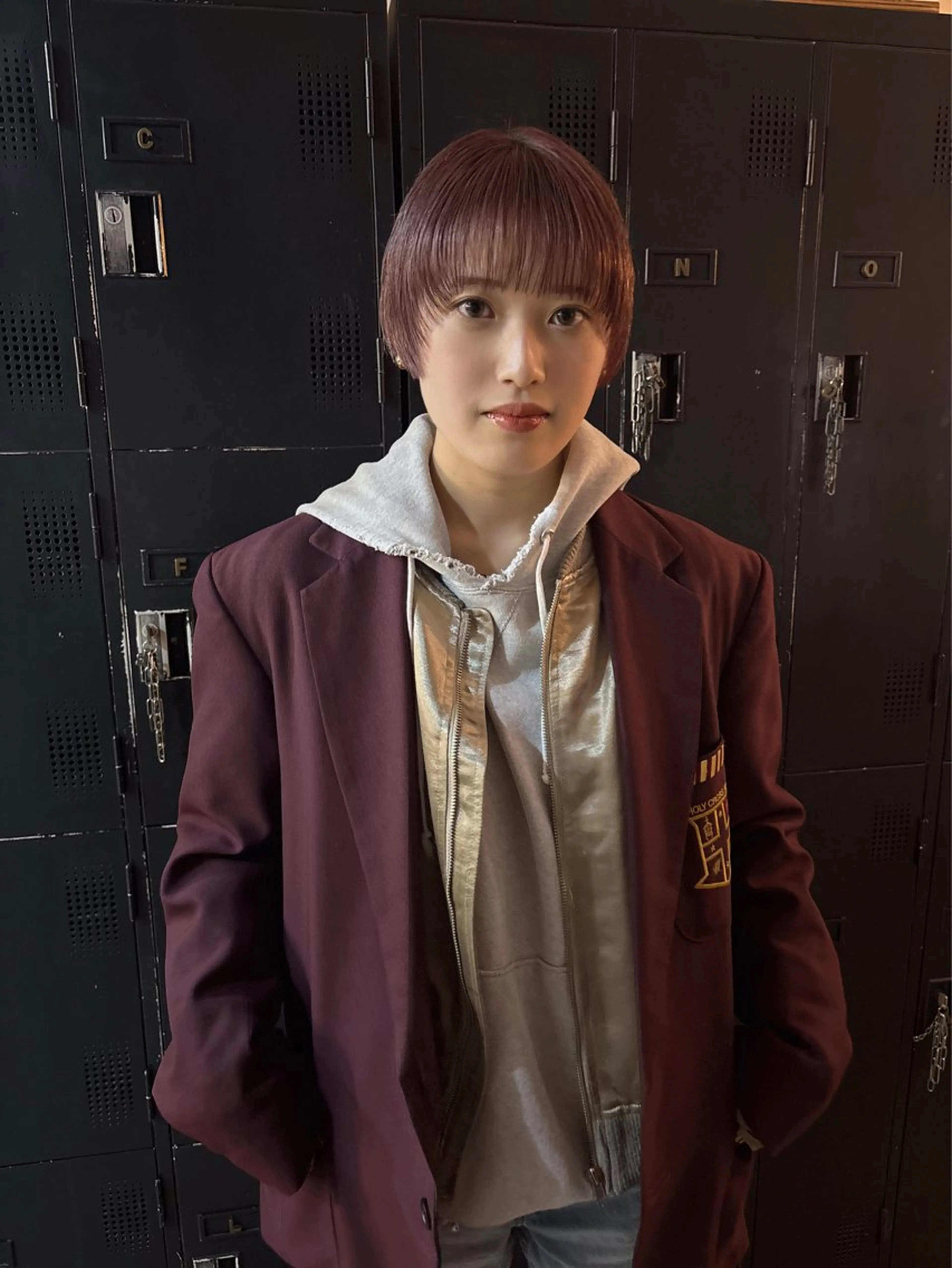 ショート カラー ブリーチ ピンクカラー ショートヘア 安藤楓華 fuka andoのヘアスタイル