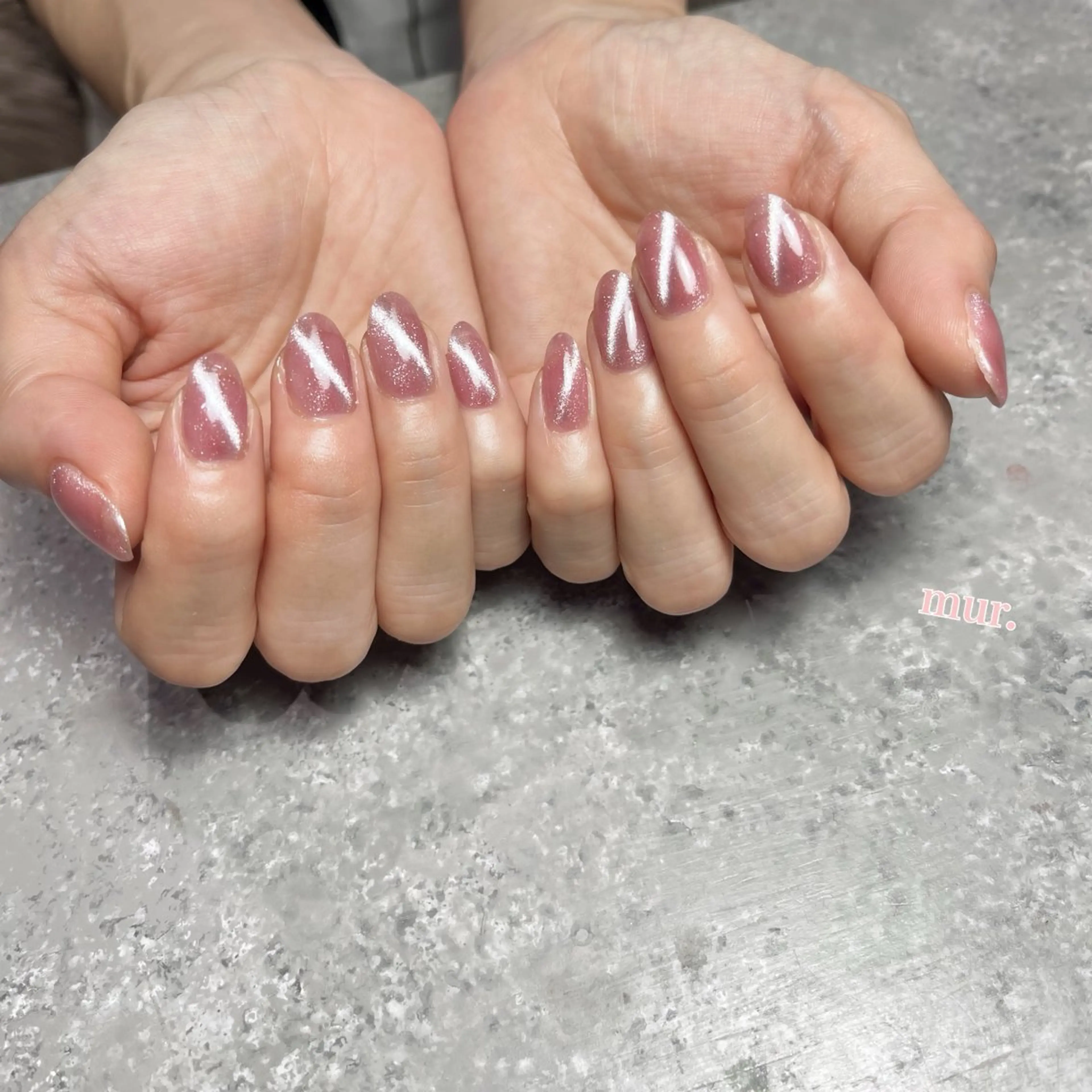 ネイル マグネットネイル オフィスネイル シンプルネイル nailsalon mur.のネイルデザイン