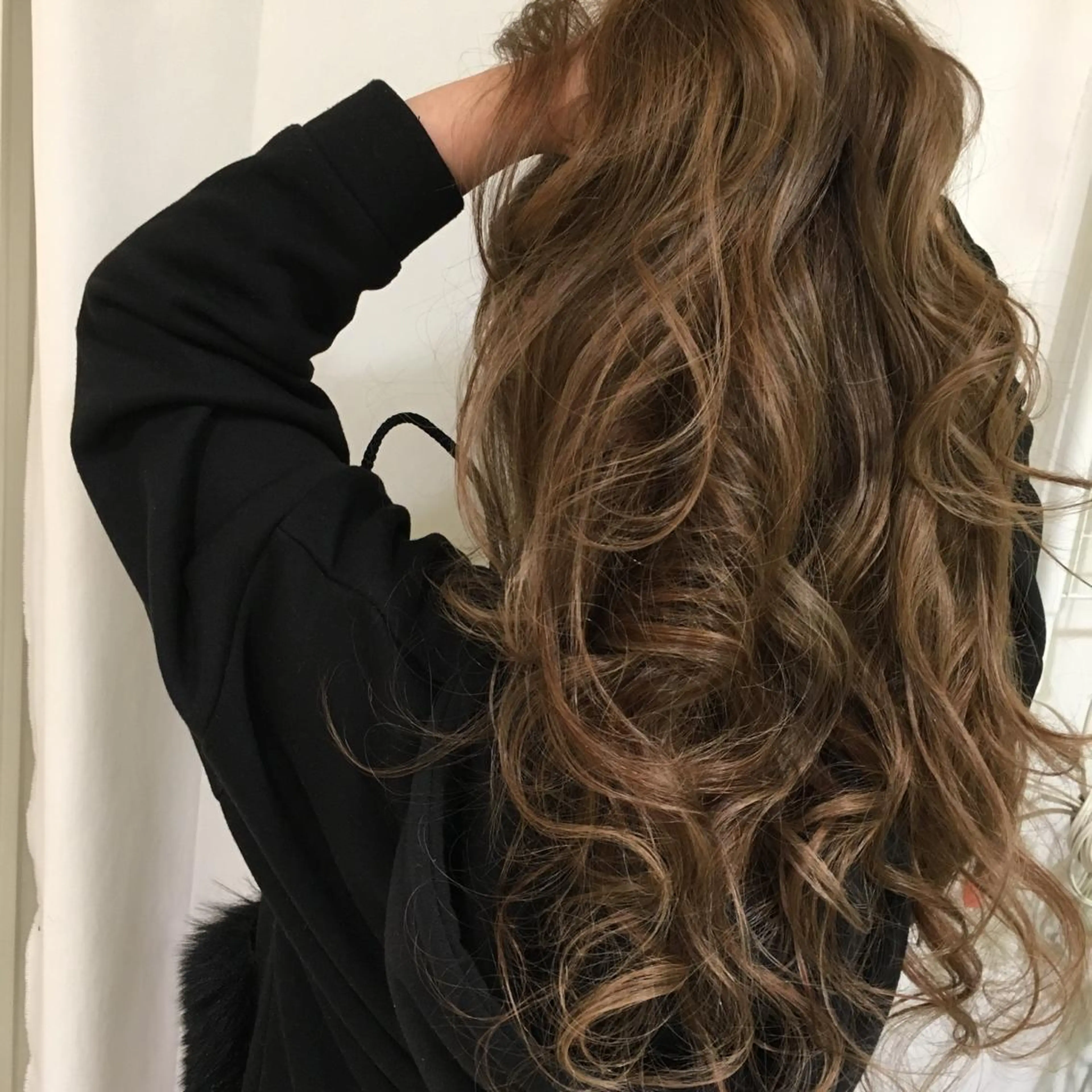 ロング カラー メッシュ きむえり/髪質改善 /うねり広がり改善のヘアスタイル