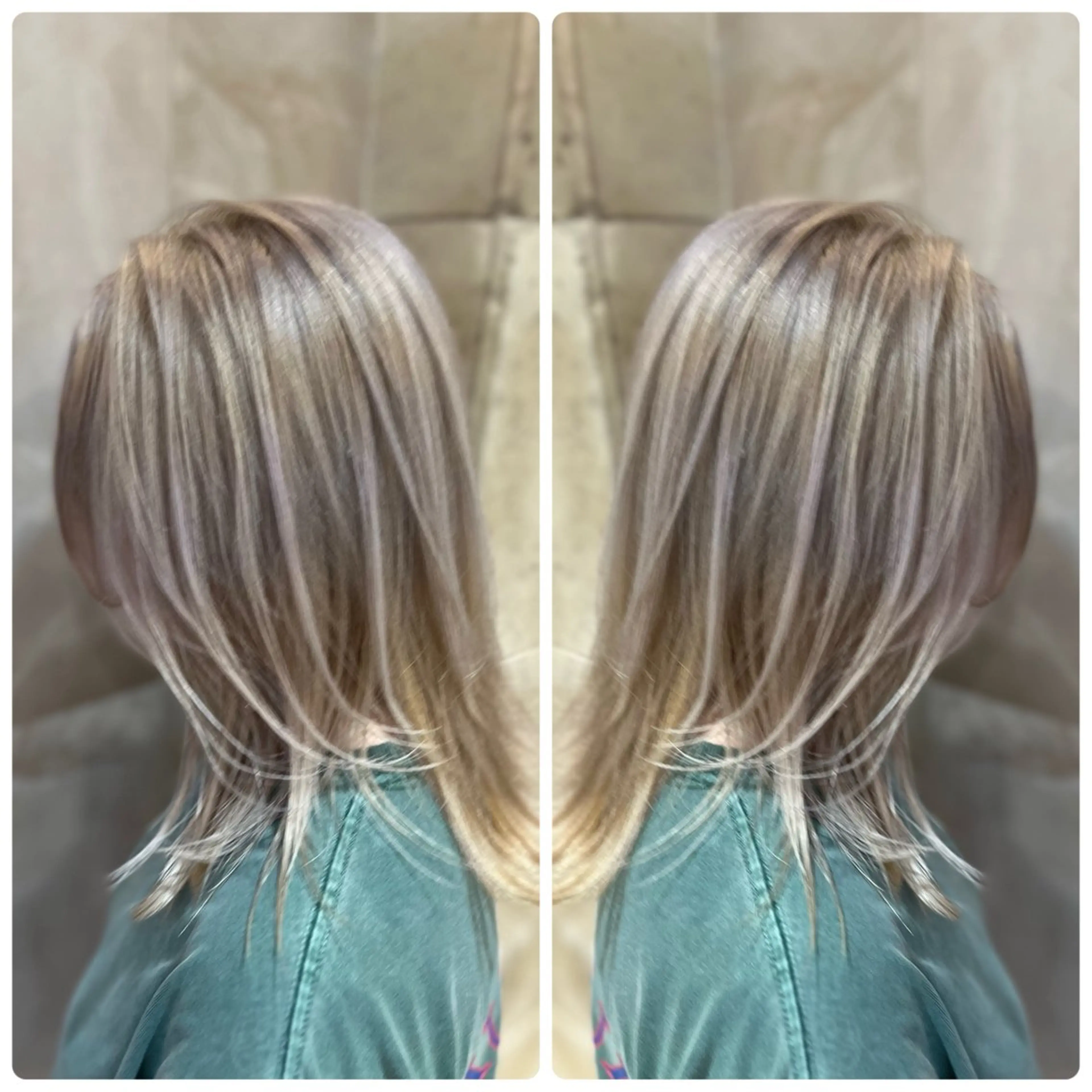 ｛ハイトーンな外国人風カラーには欠かせません❗️Wカラー✨｝ブリーチ＆全体染め透明感カラー&コーティングトリートメントの写真