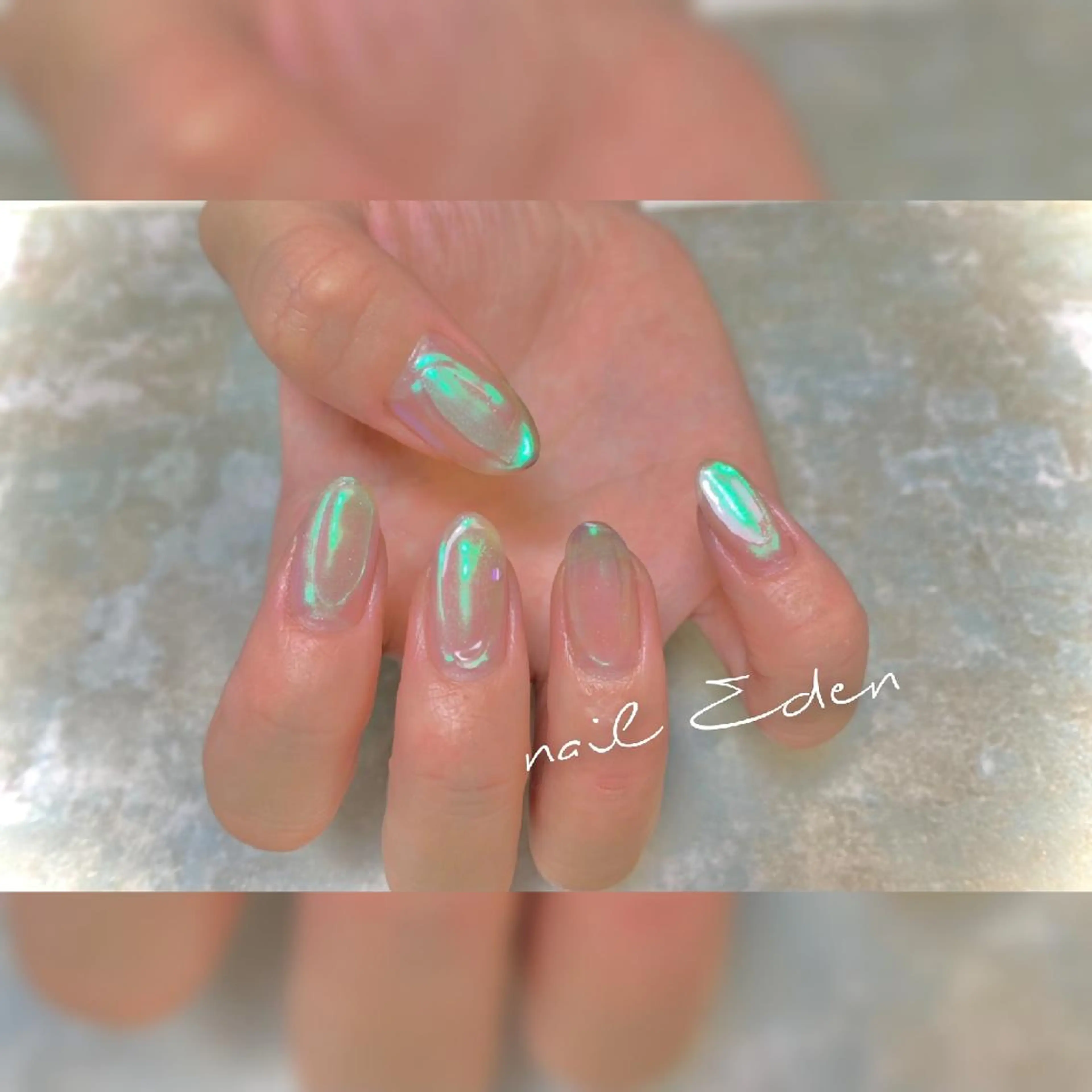 ネイル 氷ネイル・うるうるネイル Eden ♾️のネイルデザイン