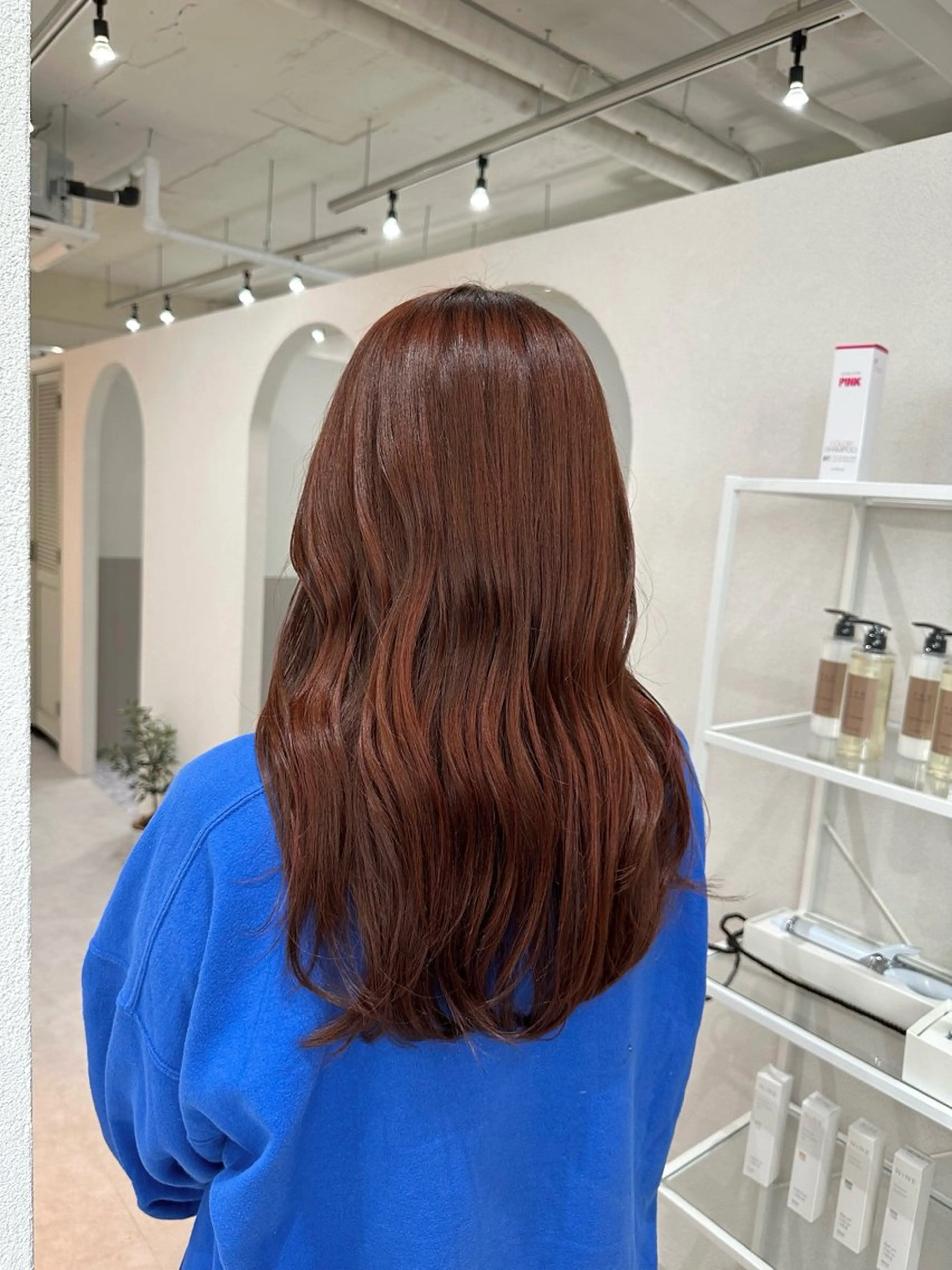 セミロング カラー 韓国レイヤー透明感 カラーヨウスケのヘアスタイル