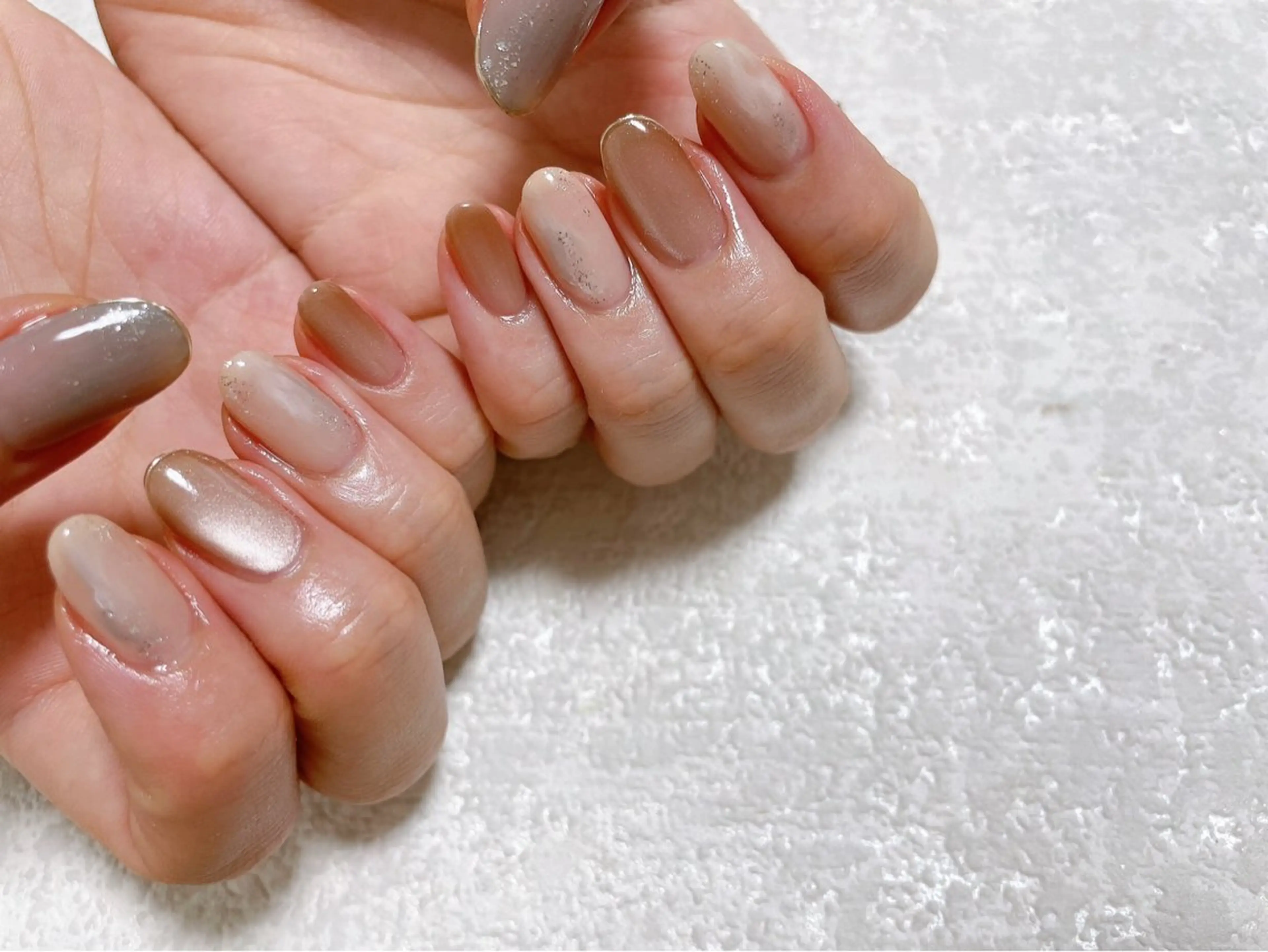 ネイル ジェルネイル メンズネイル ミラーネイル ワンカラーネイル パラジェル kiki nail たまプラーザのネイルデザイン