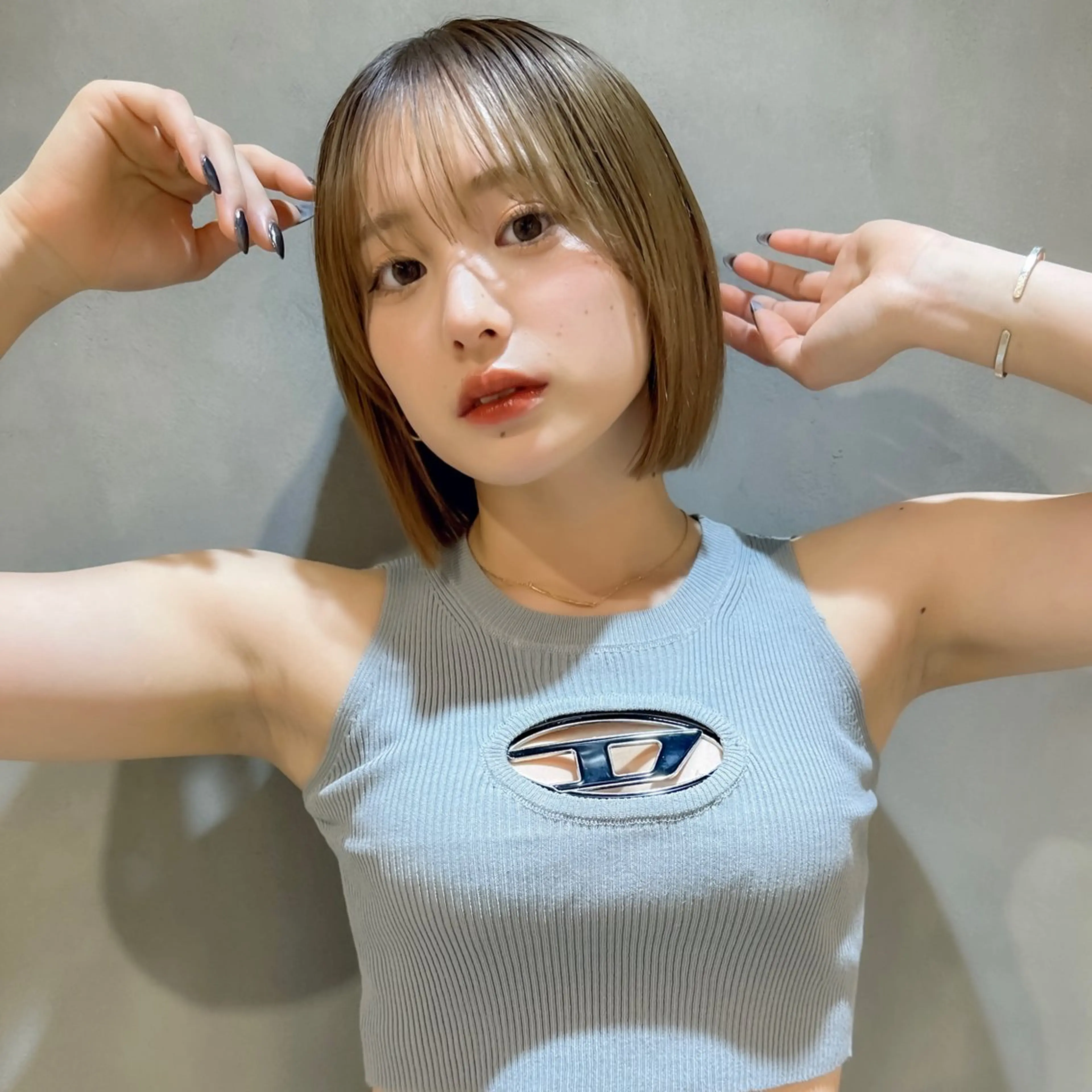 ショート レイヤー/韓国/ボブ 縮毛矯正/畠中ケントのヘアスタイル